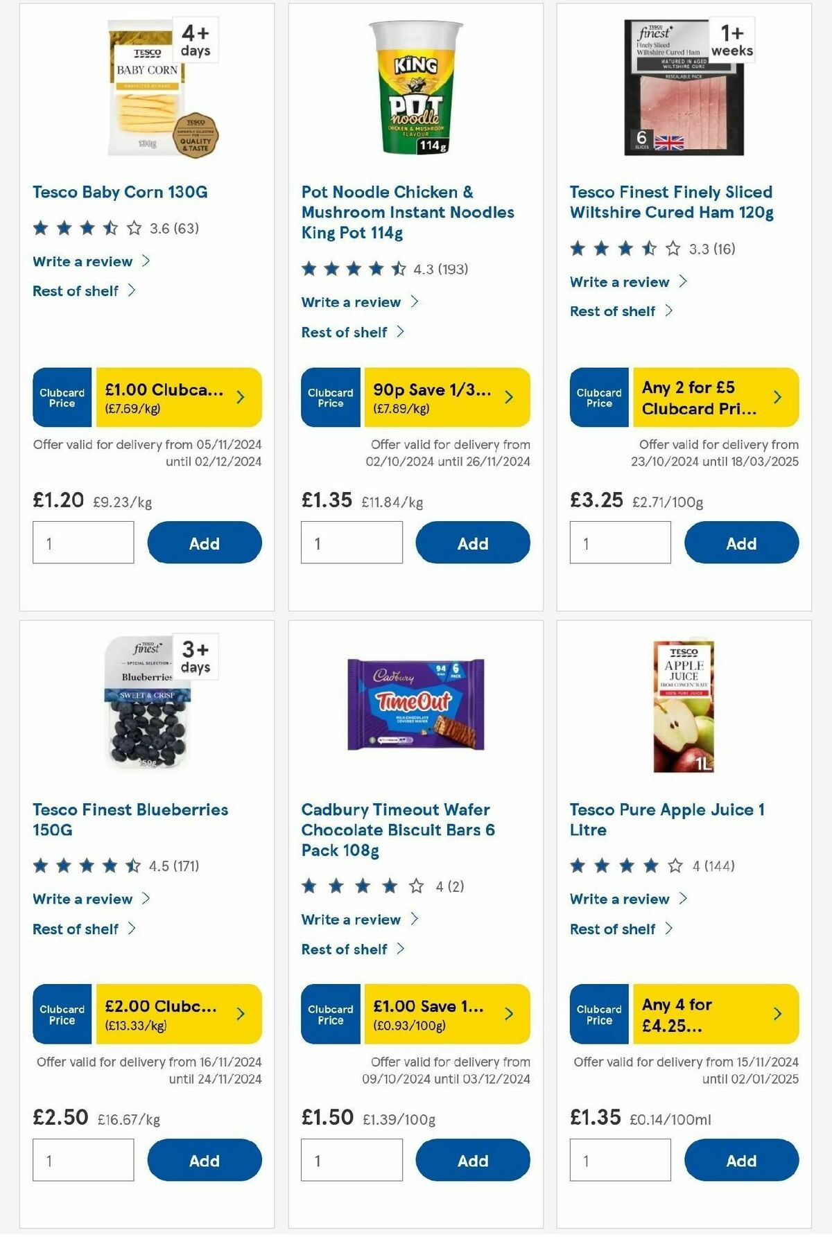 TESCO Offers from 21 November