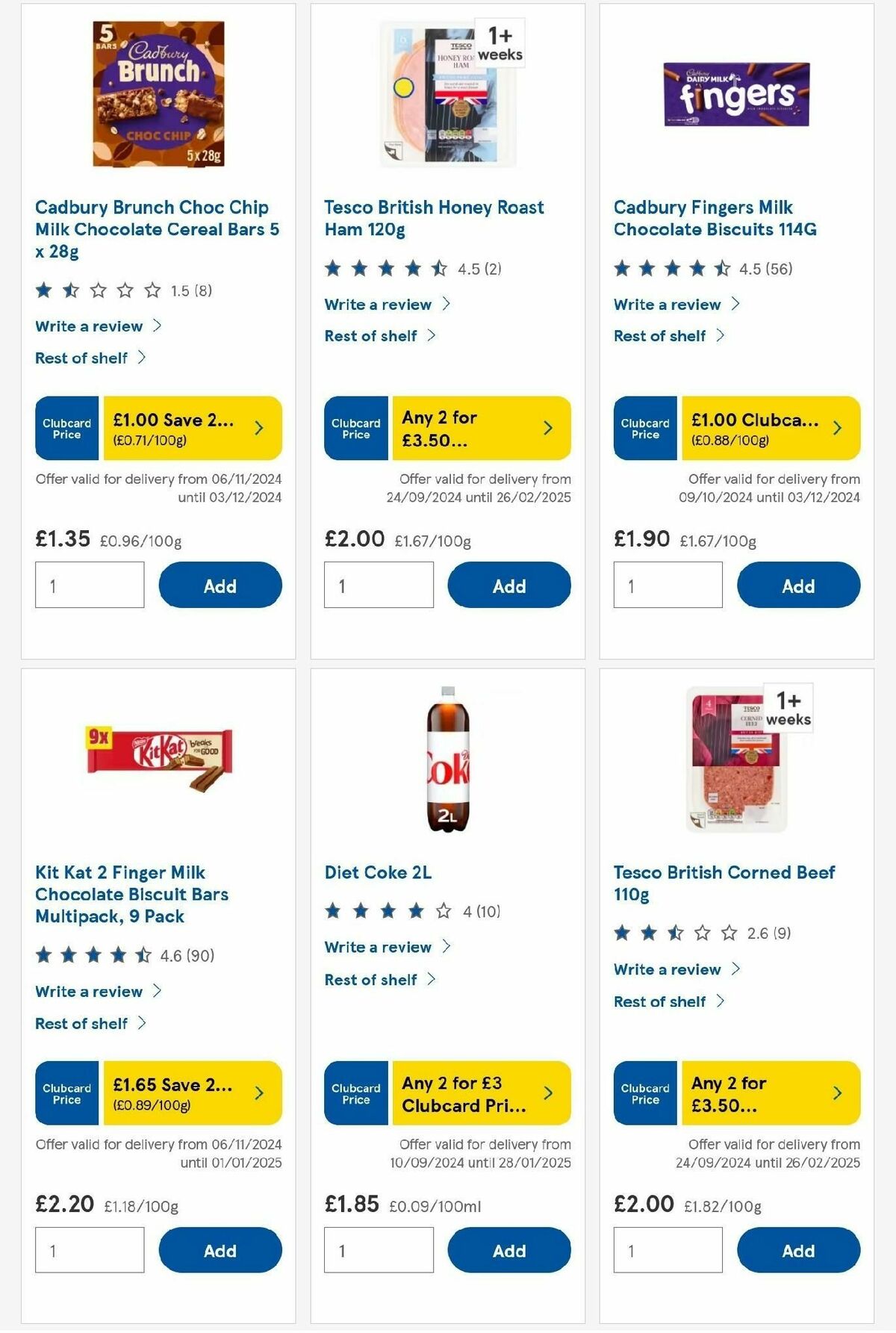 TESCO Offers from 21 November