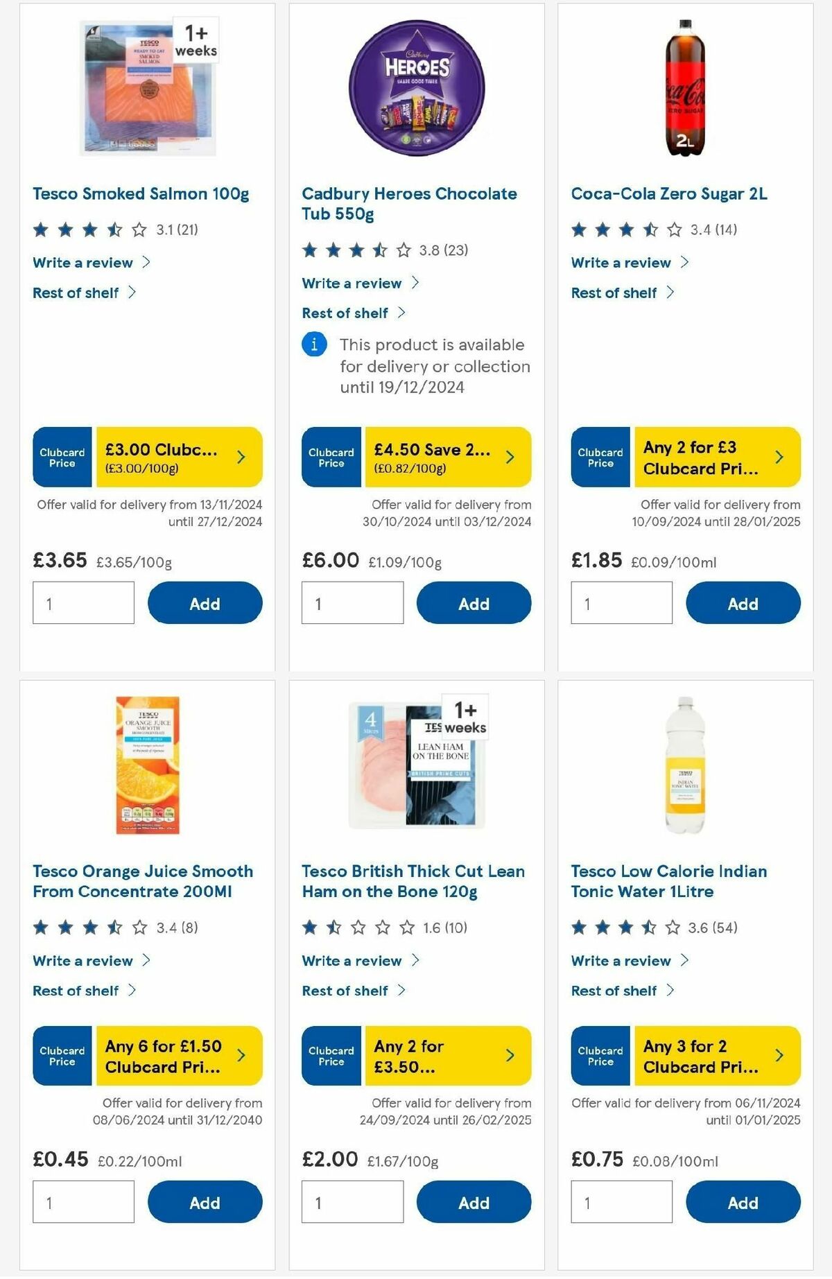 TESCO Offers from 21 November