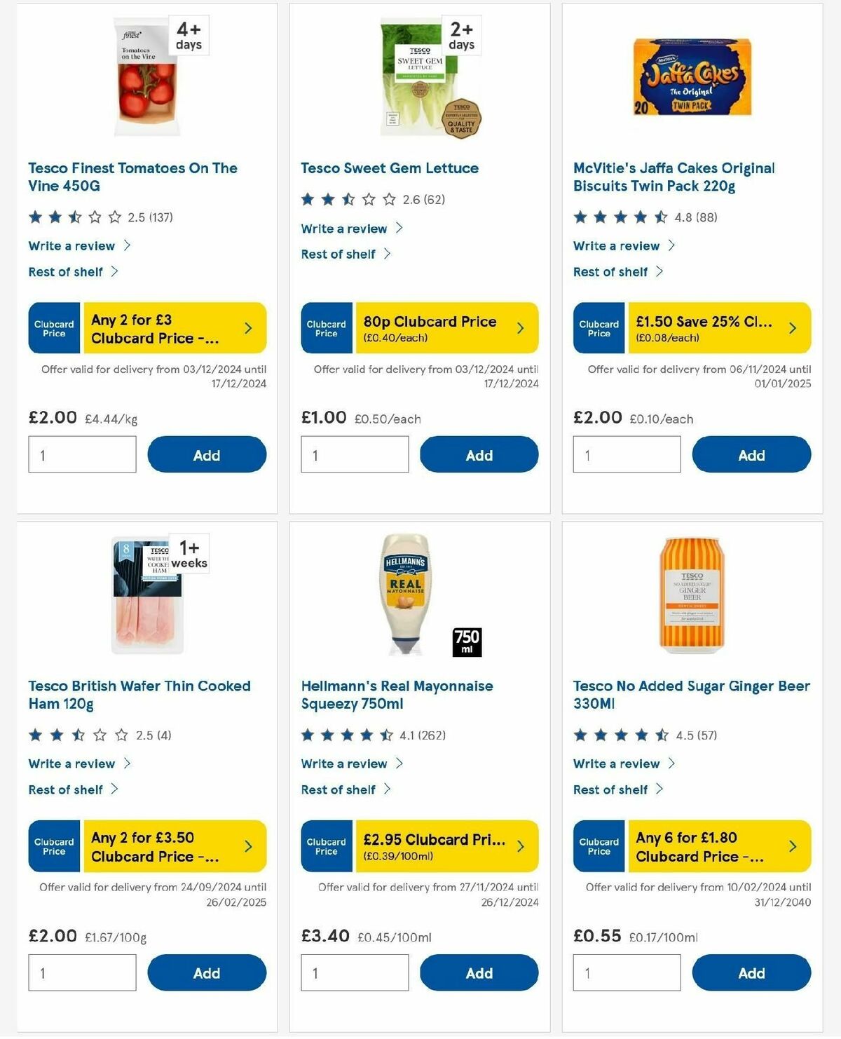 TESCO Offers from 5 December
