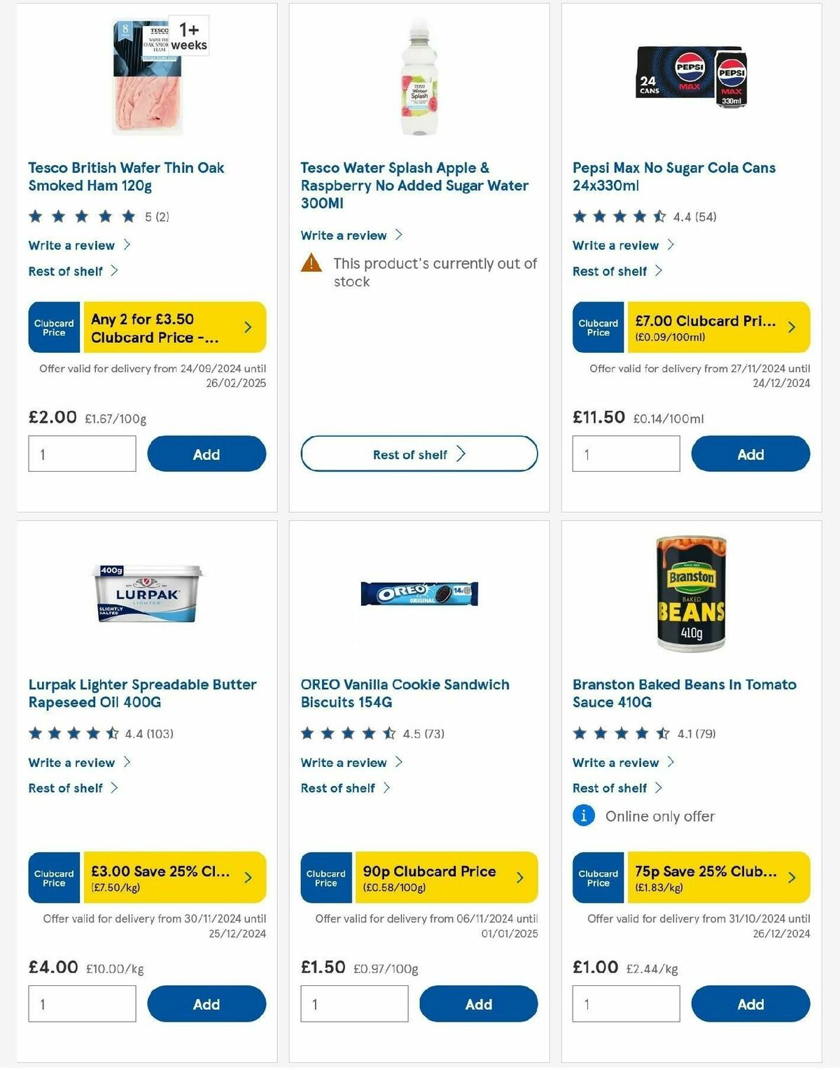 TESCO Offers from 5 December