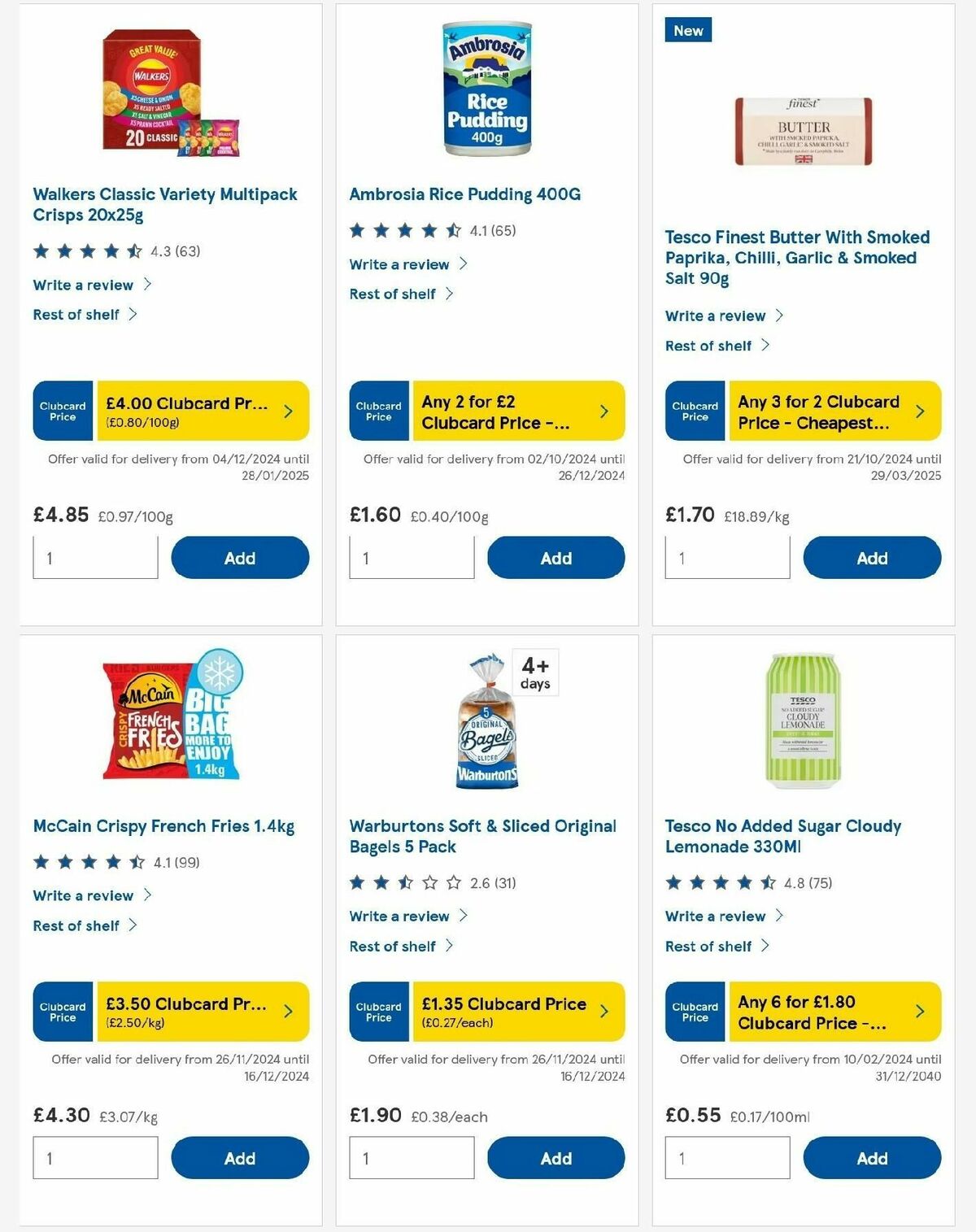 TESCO Offers from 5 December