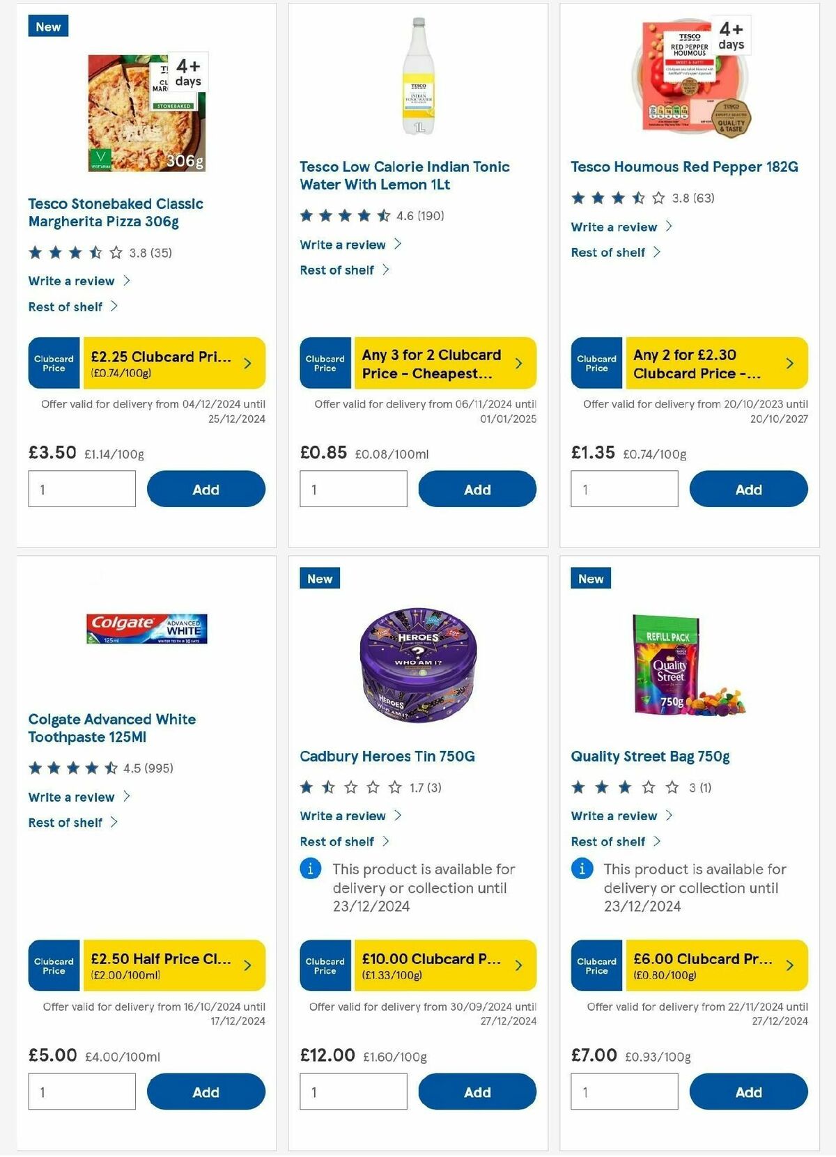 TESCO Offers from 5 December
