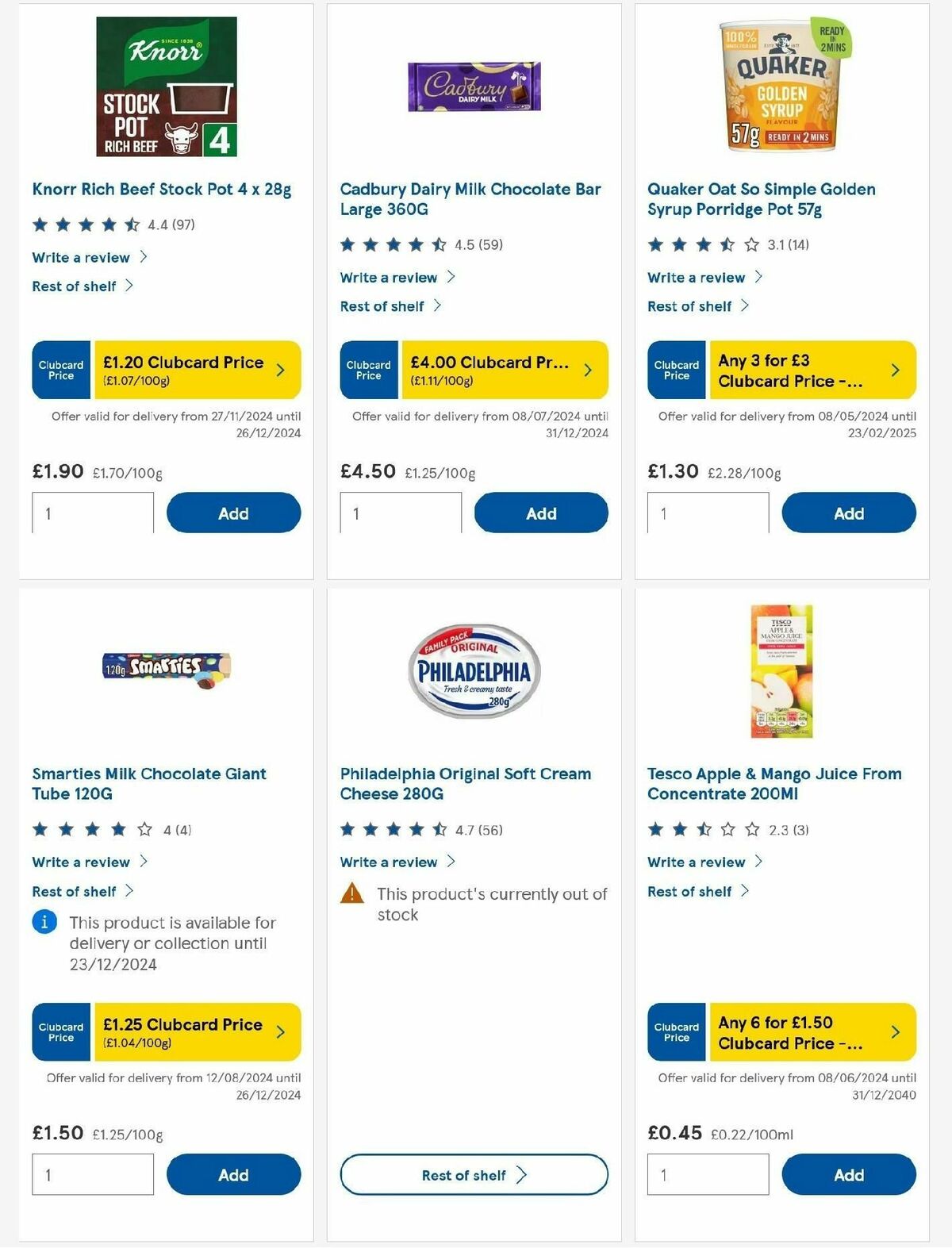 TESCO Offers from 5 December