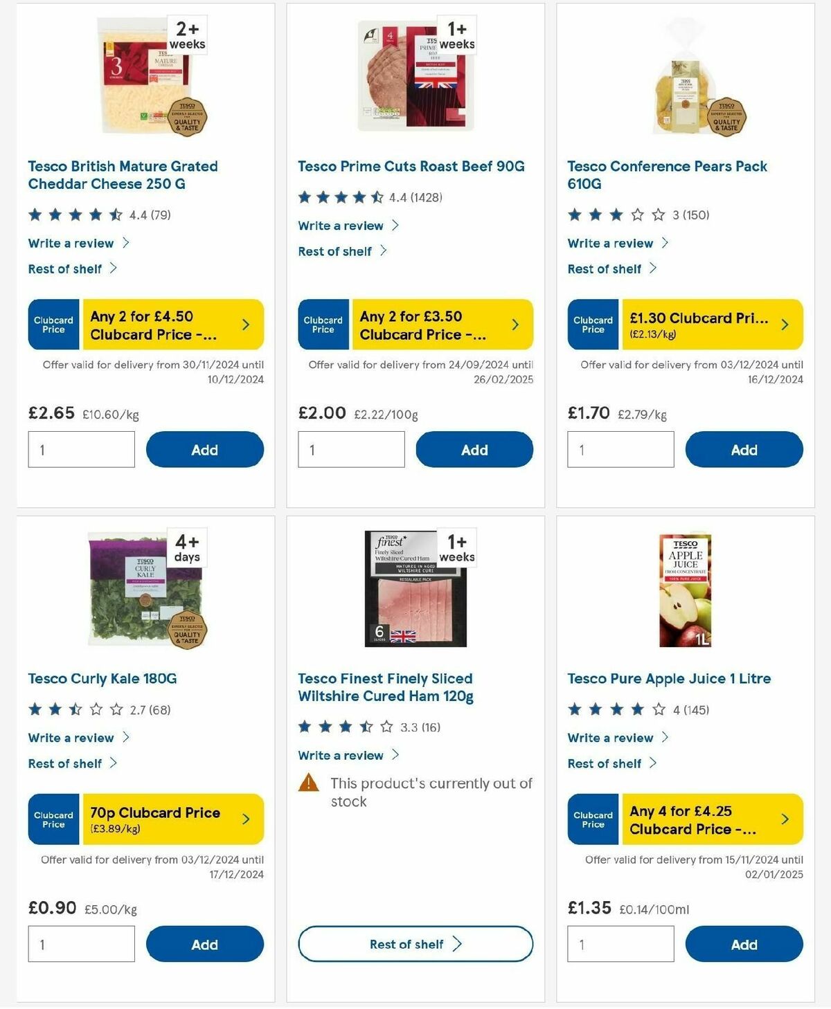 TESCO Offers from 5 December