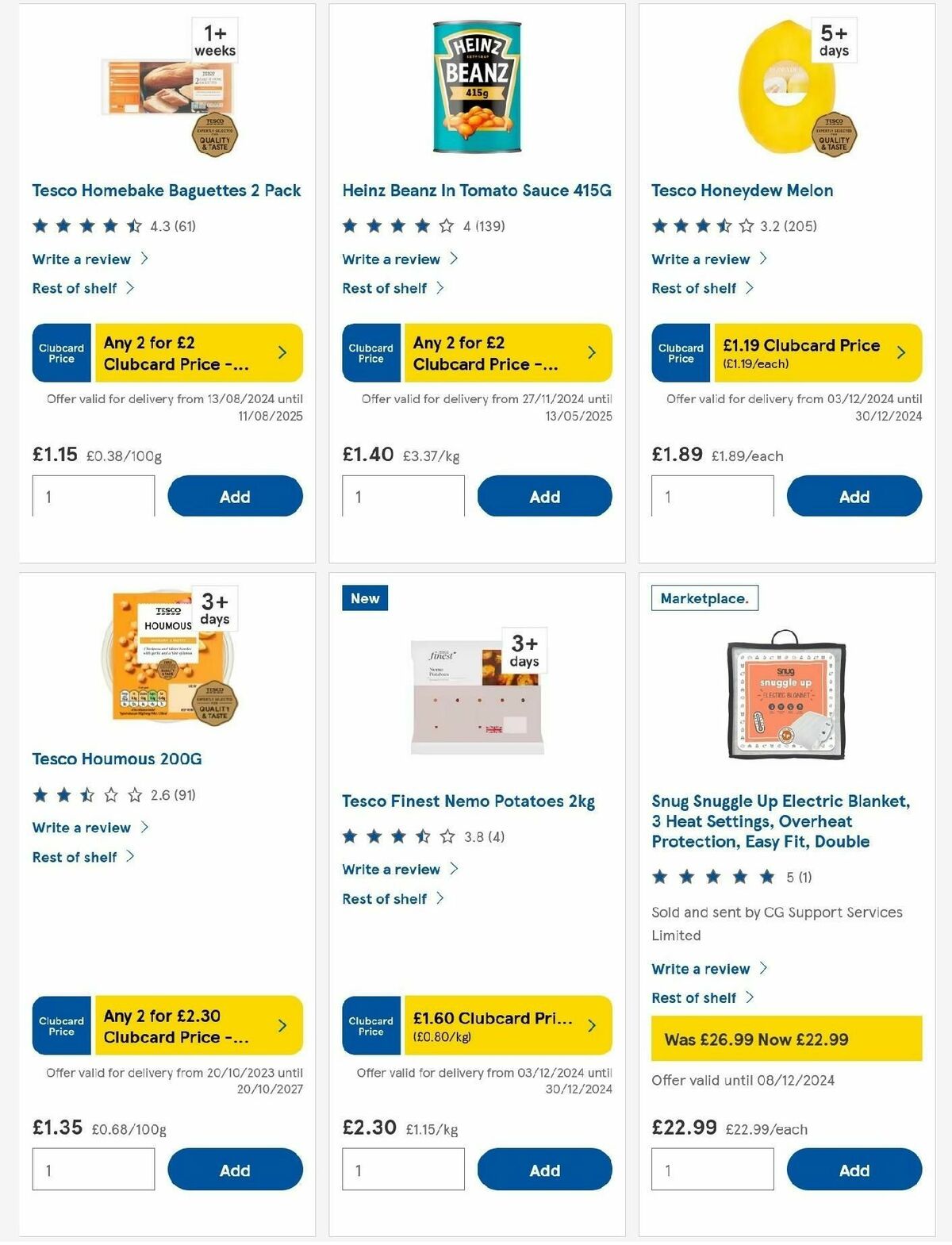 TESCO Offers from 5 December