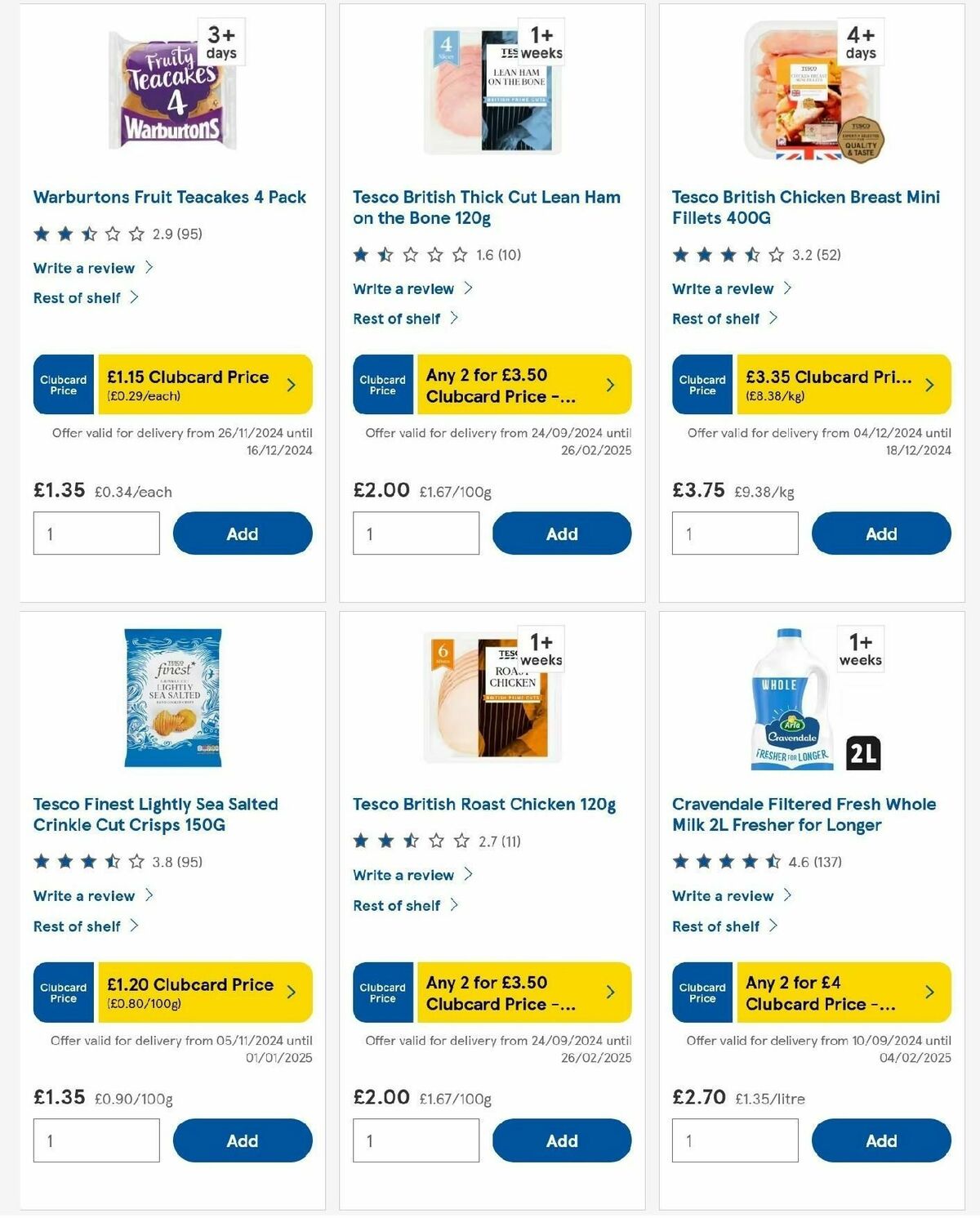 TESCO Offers from 5 December