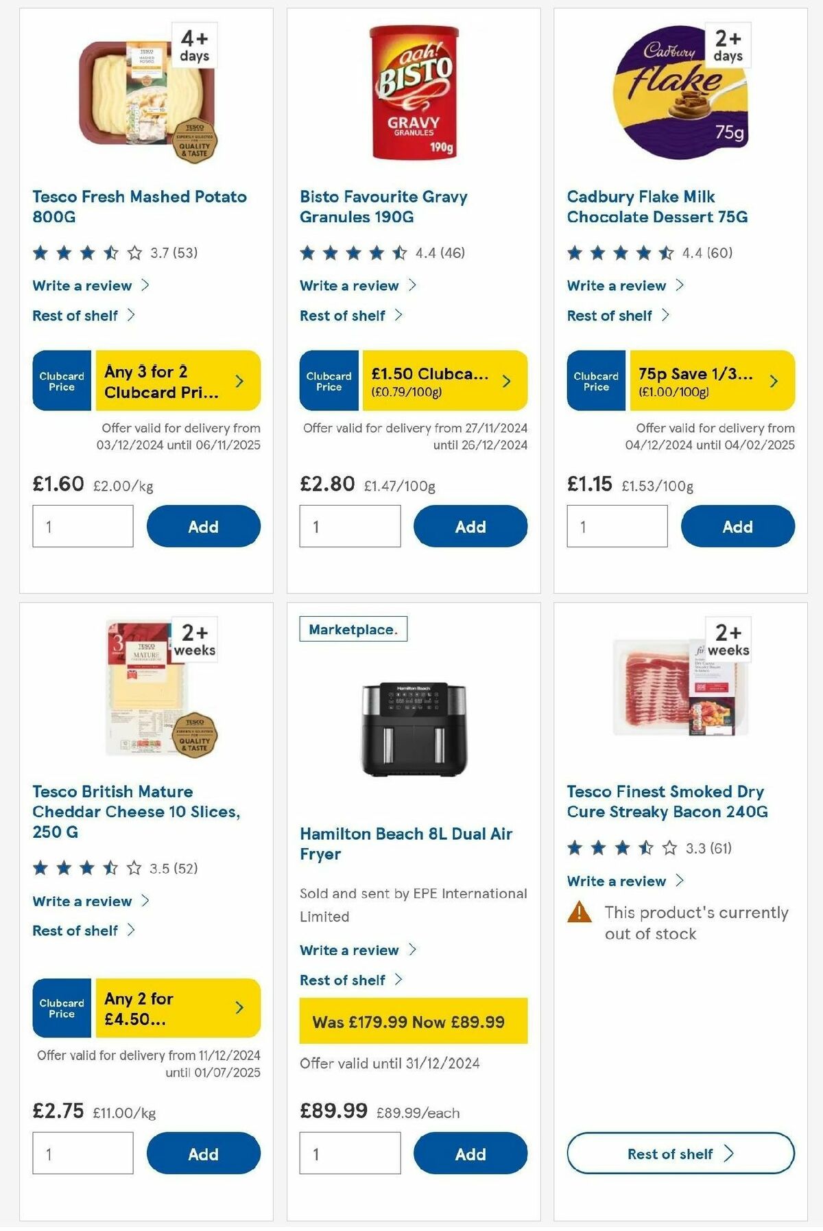 TESCO Offers from 12 December