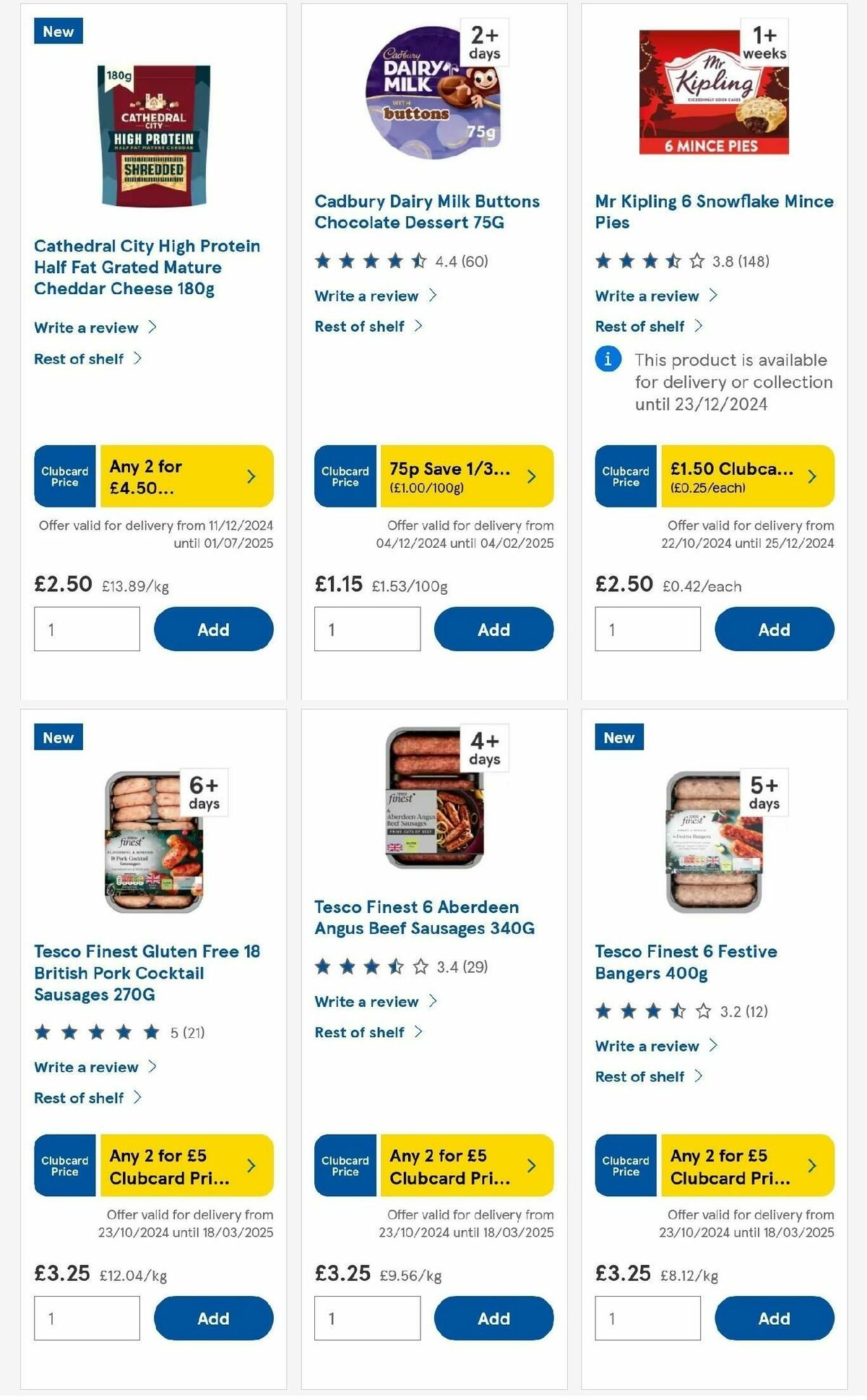 TESCO Offers from 12 December