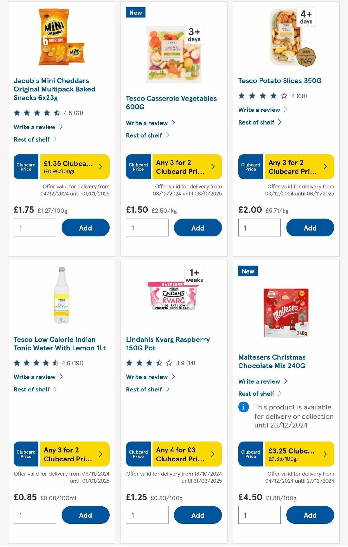 TESCO Offers from 12 December