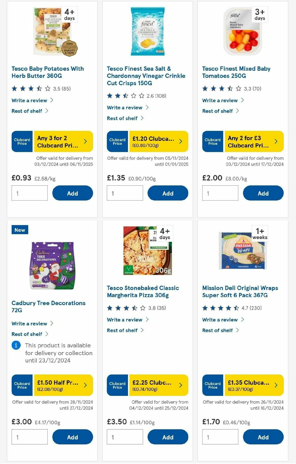 TESCO Offers from 12 December