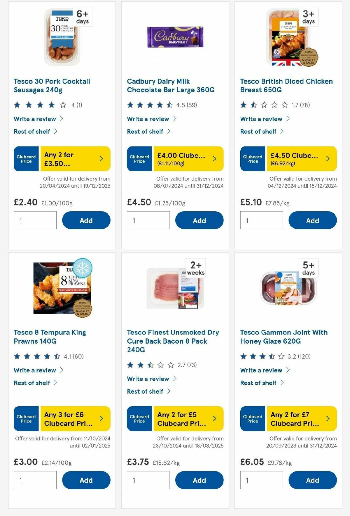 TESCO Offers from 12 December