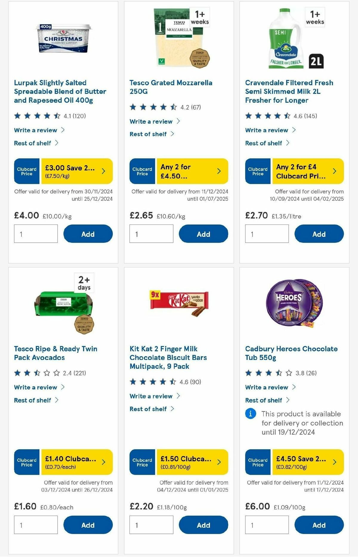 TESCO Offers from 12 December