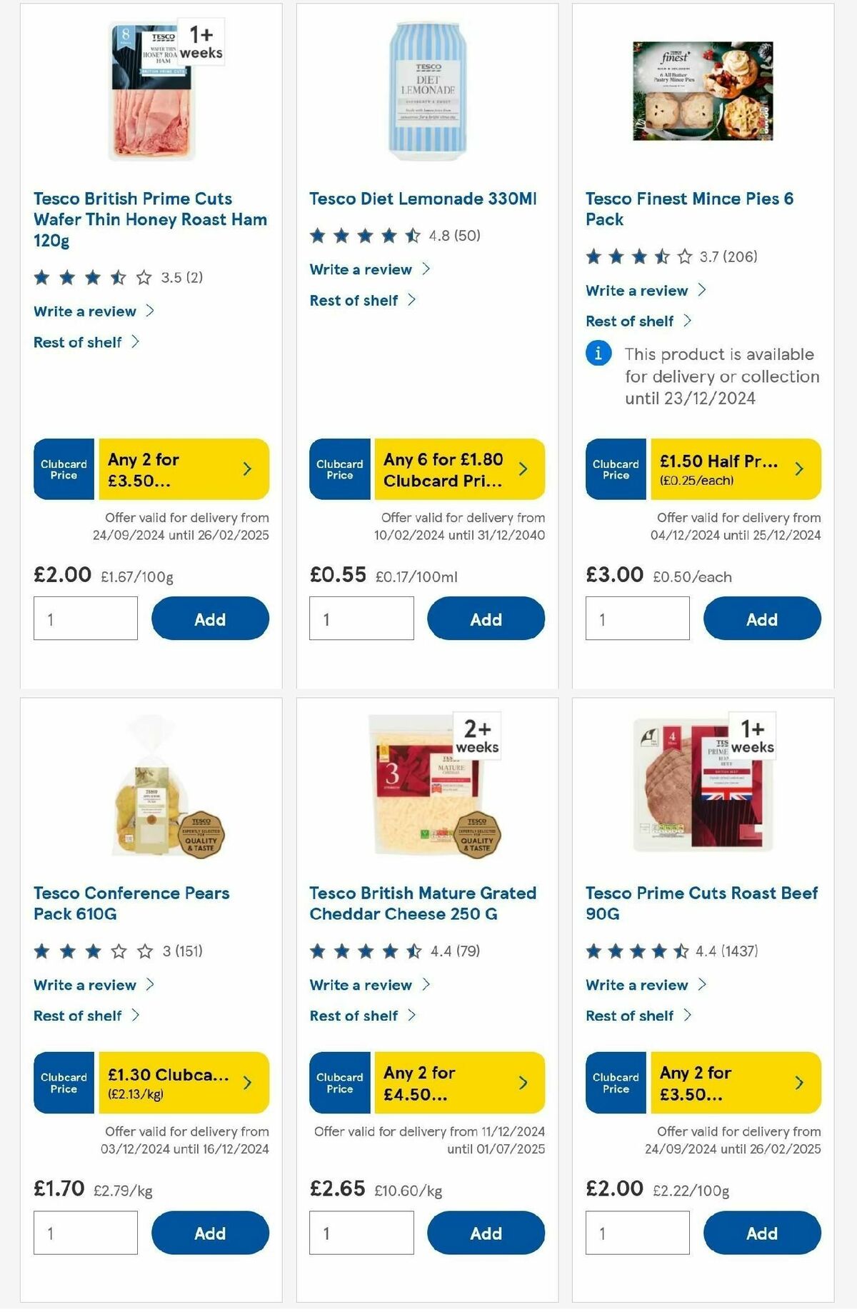 TESCO Offers from 12 December