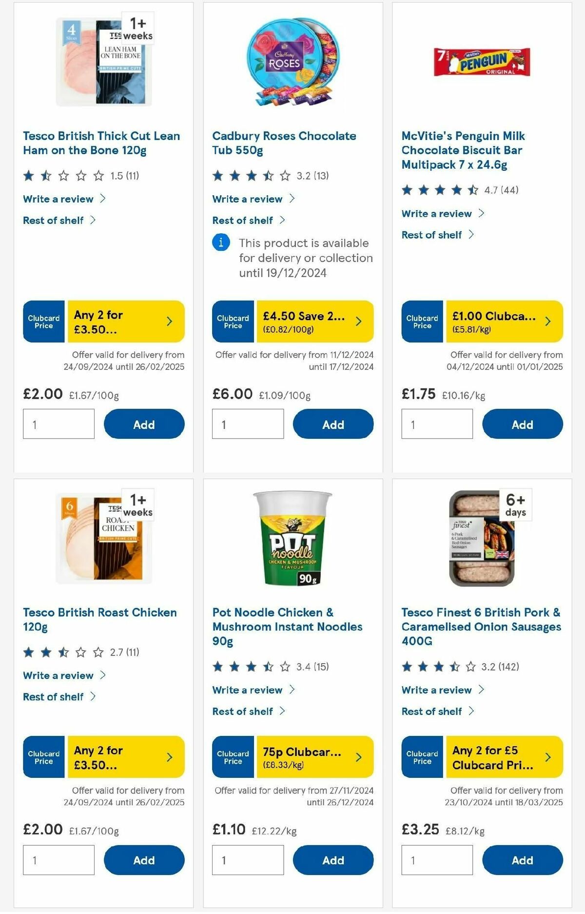 TESCO Offers from 12 December