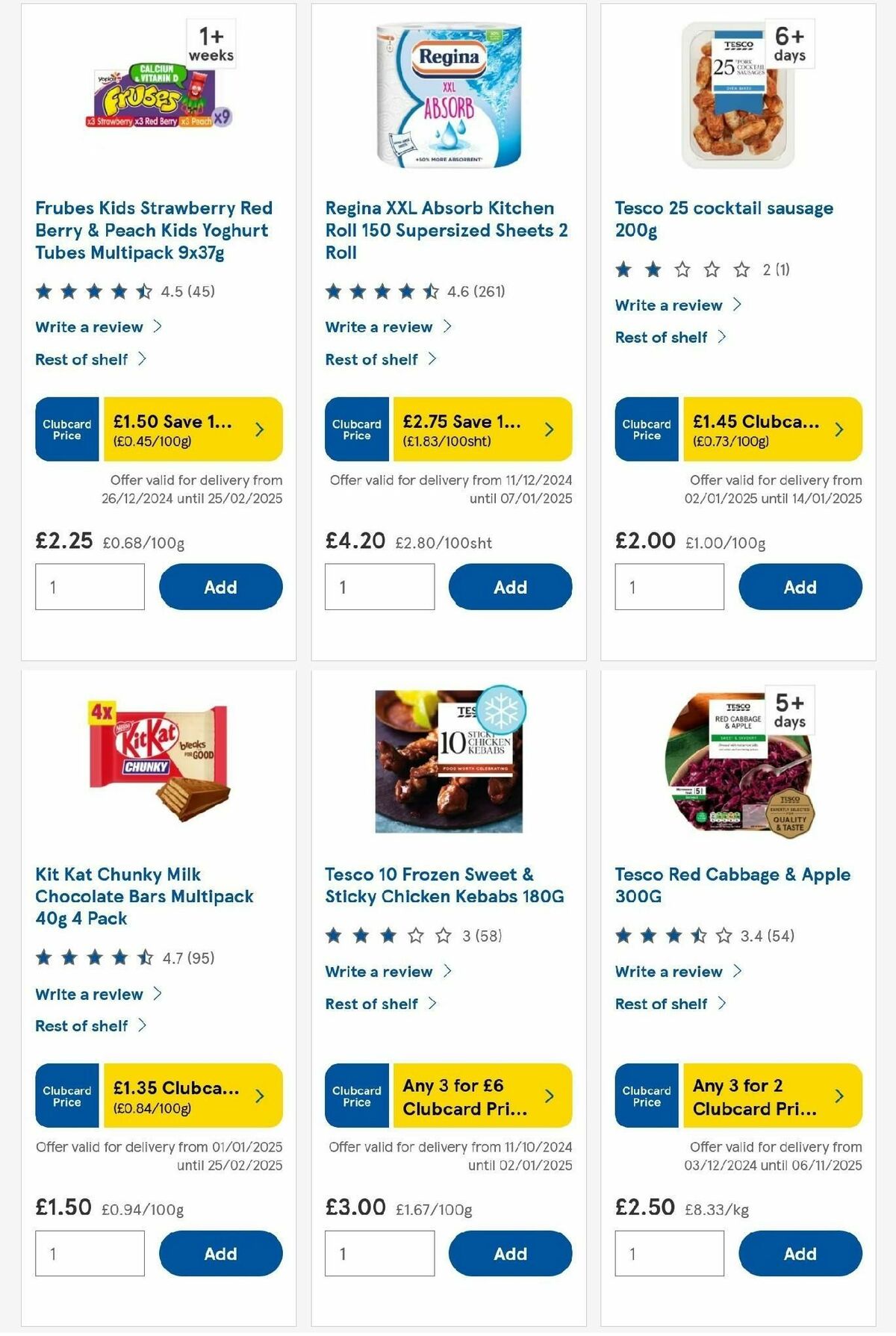 TESCO Offers from 1 January