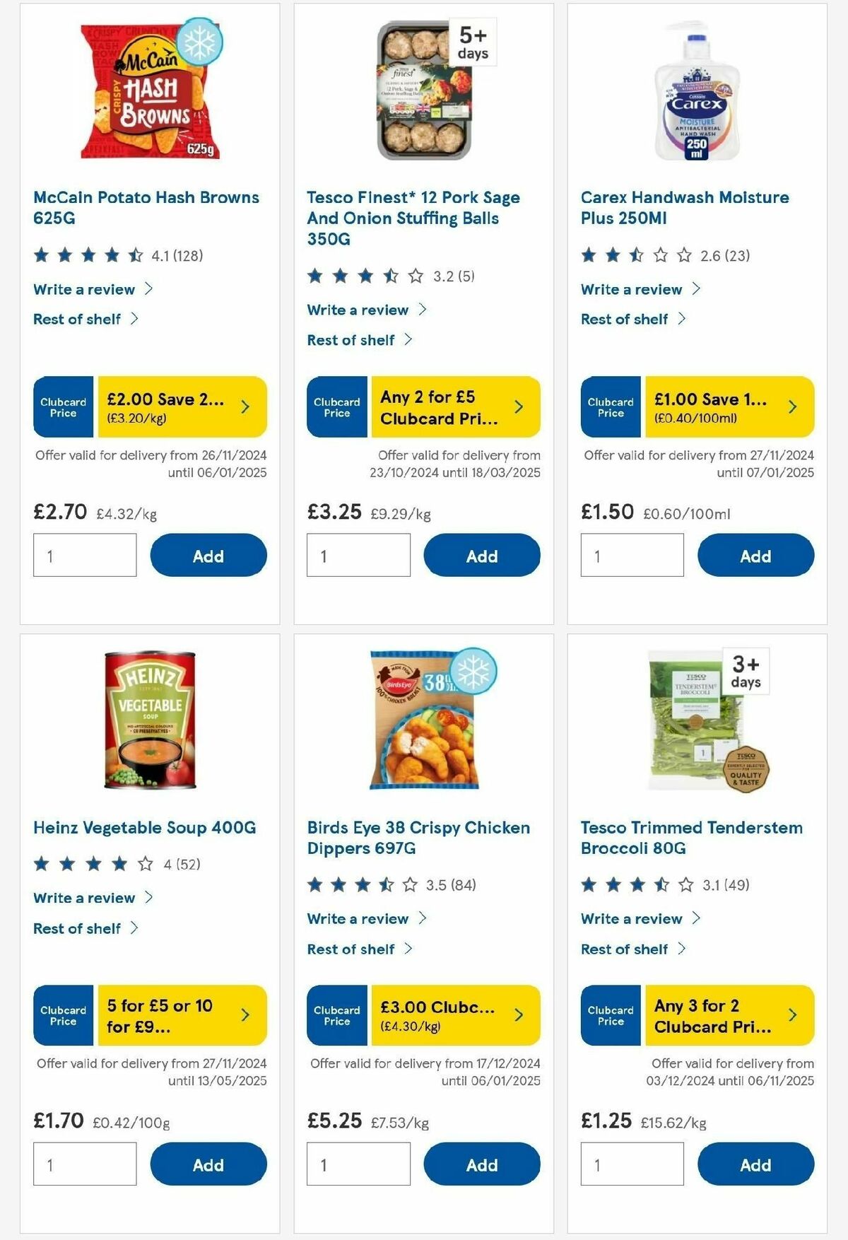 TESCO Offers from 1 January