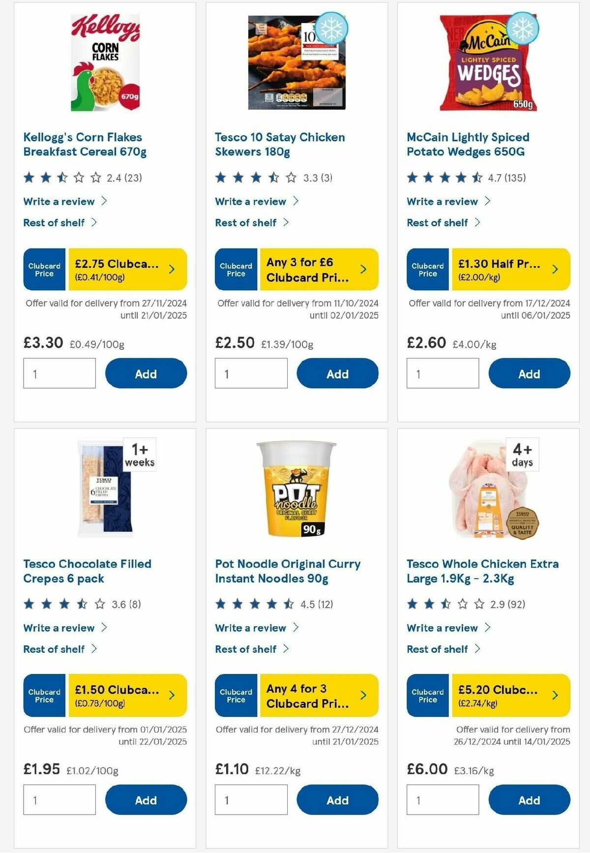 TESCO Offers from 1 January
