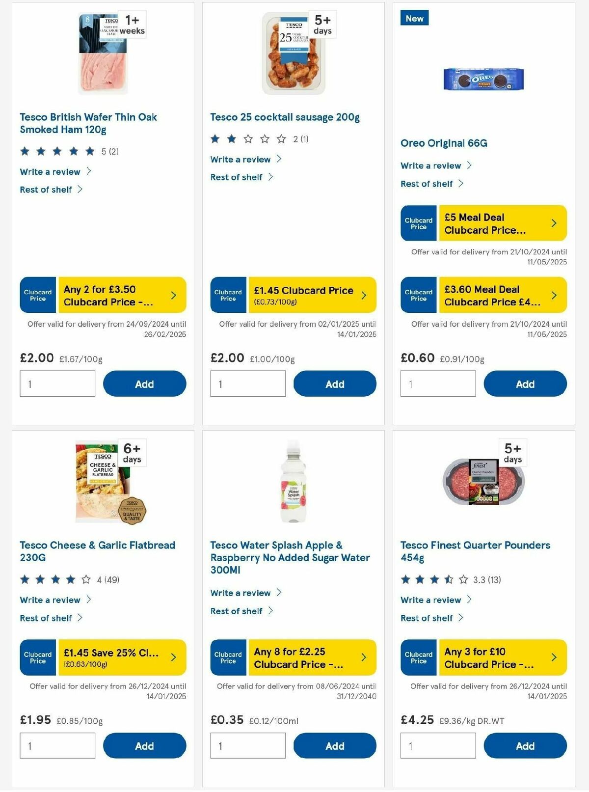 TESCO Offers from 9 January
