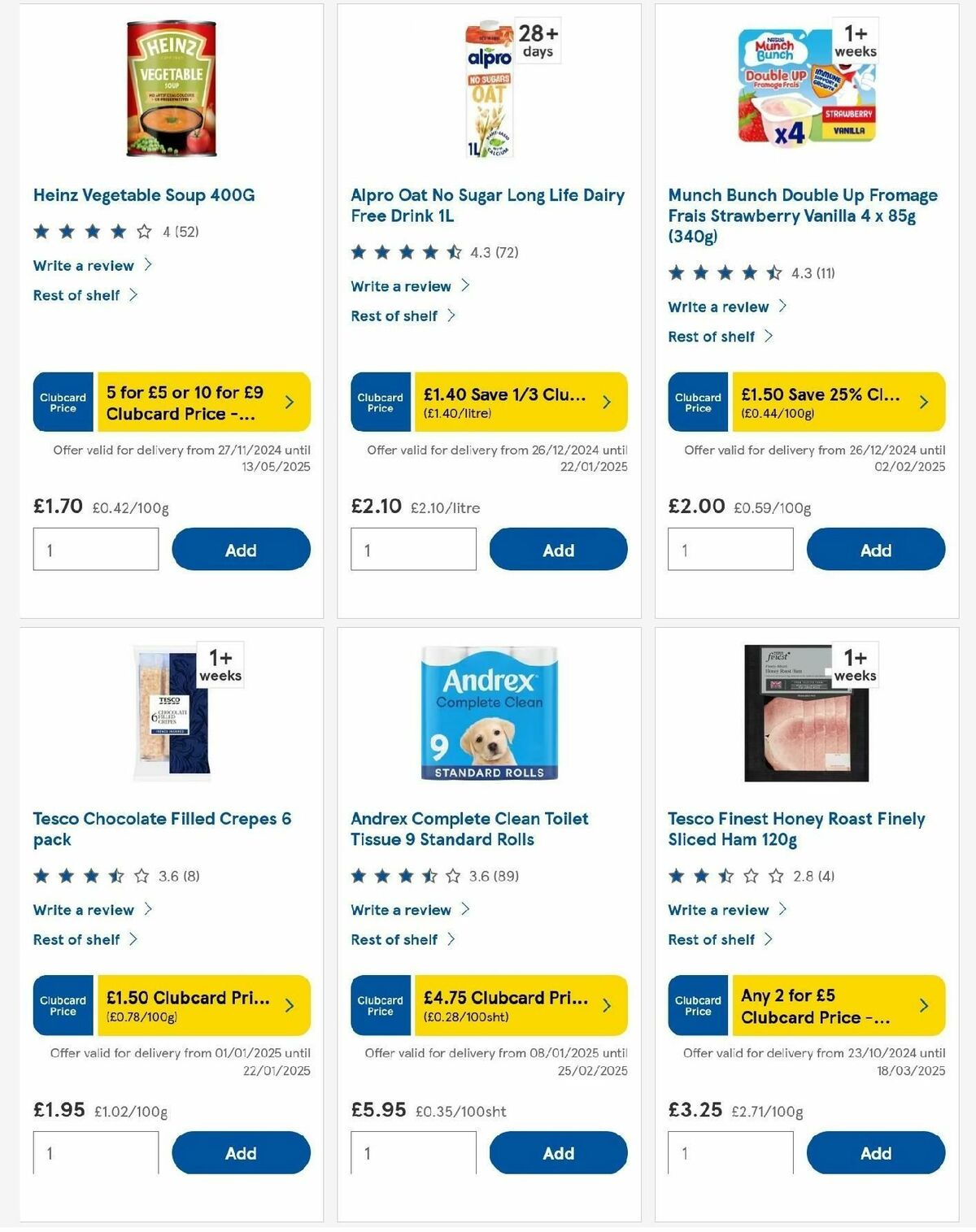 TESCO Offers from 9 January