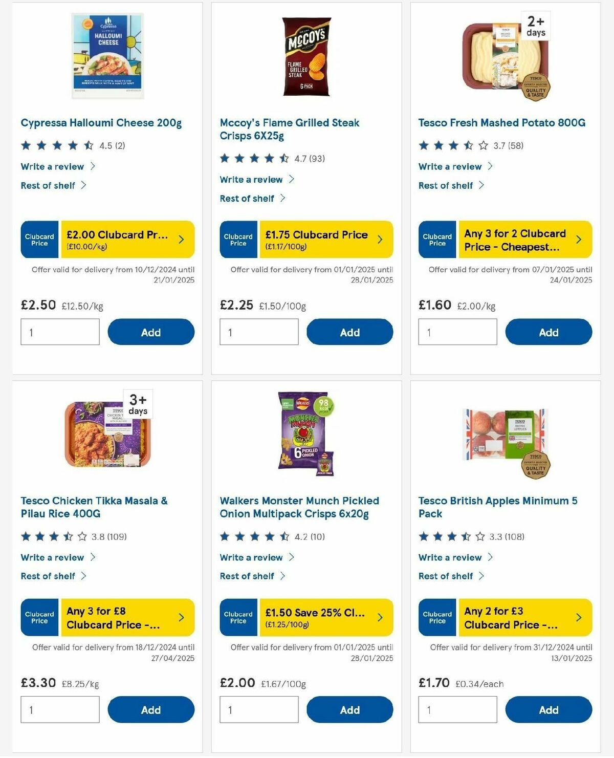 TESCO Offers from 9 January