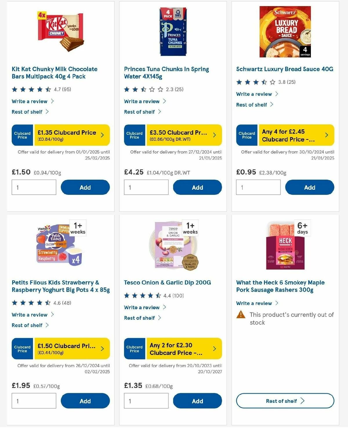 TESCO Offers from 9 January