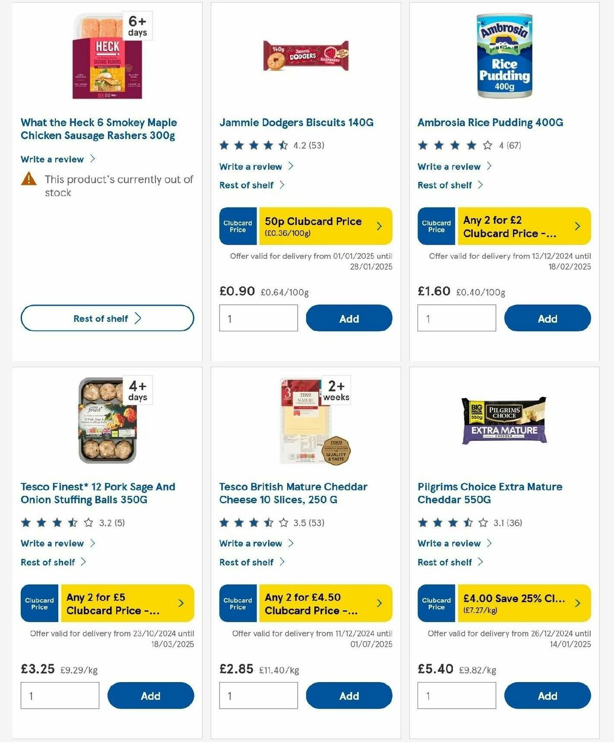 TESCO Offers from 9 January