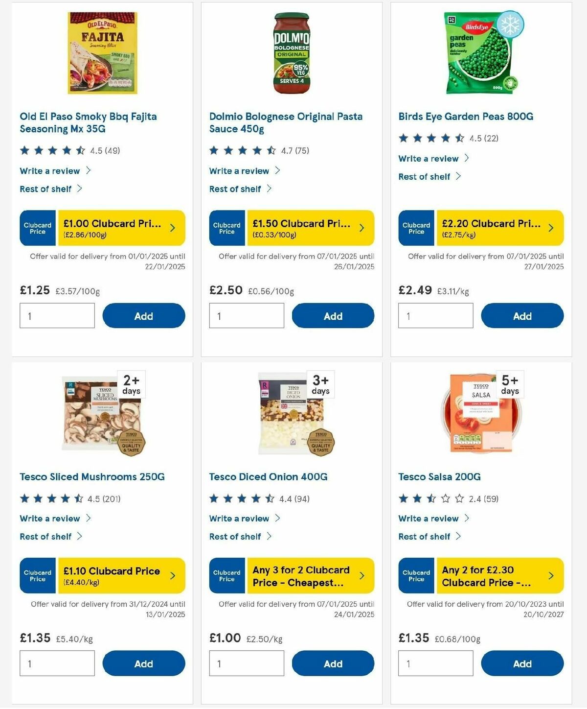 TESCO Offers from 9 January