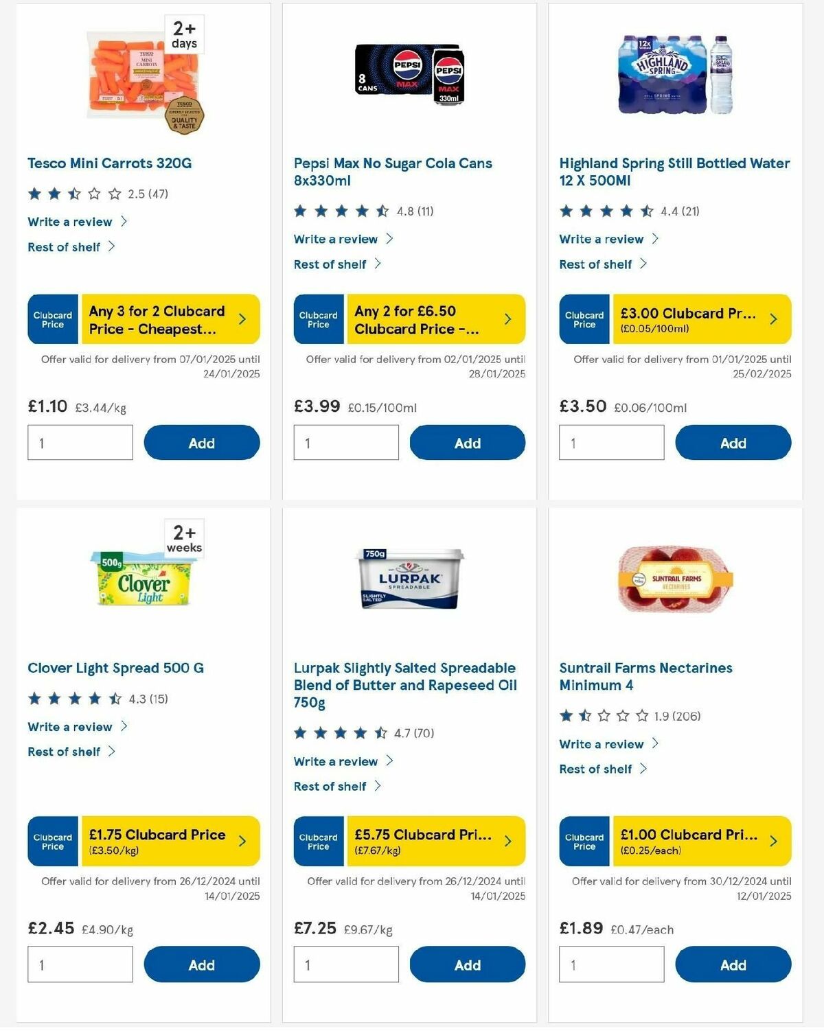 TESCO Offers from 9 January