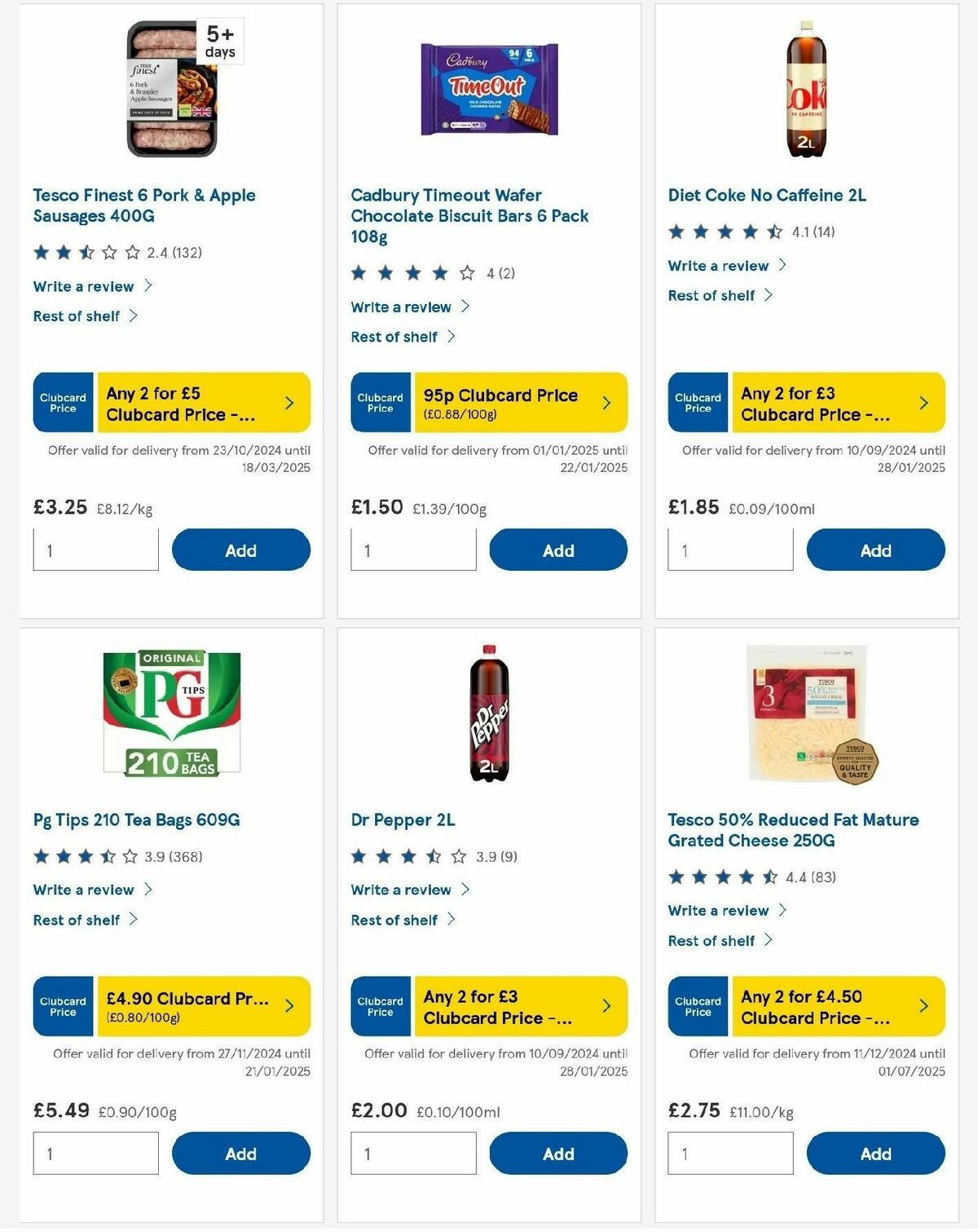 TESCO Offers from 9 January