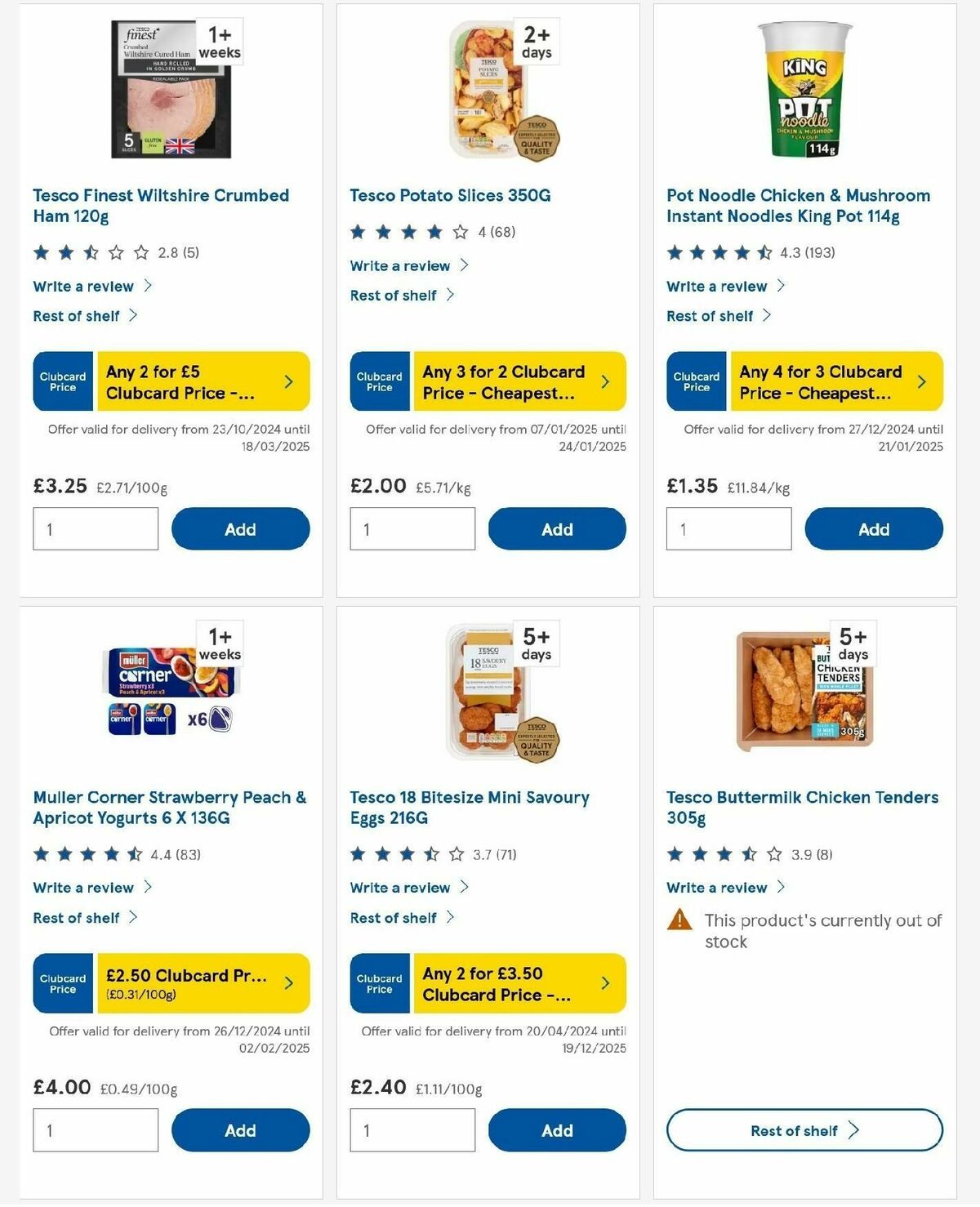 TESCO Offers from 9 January