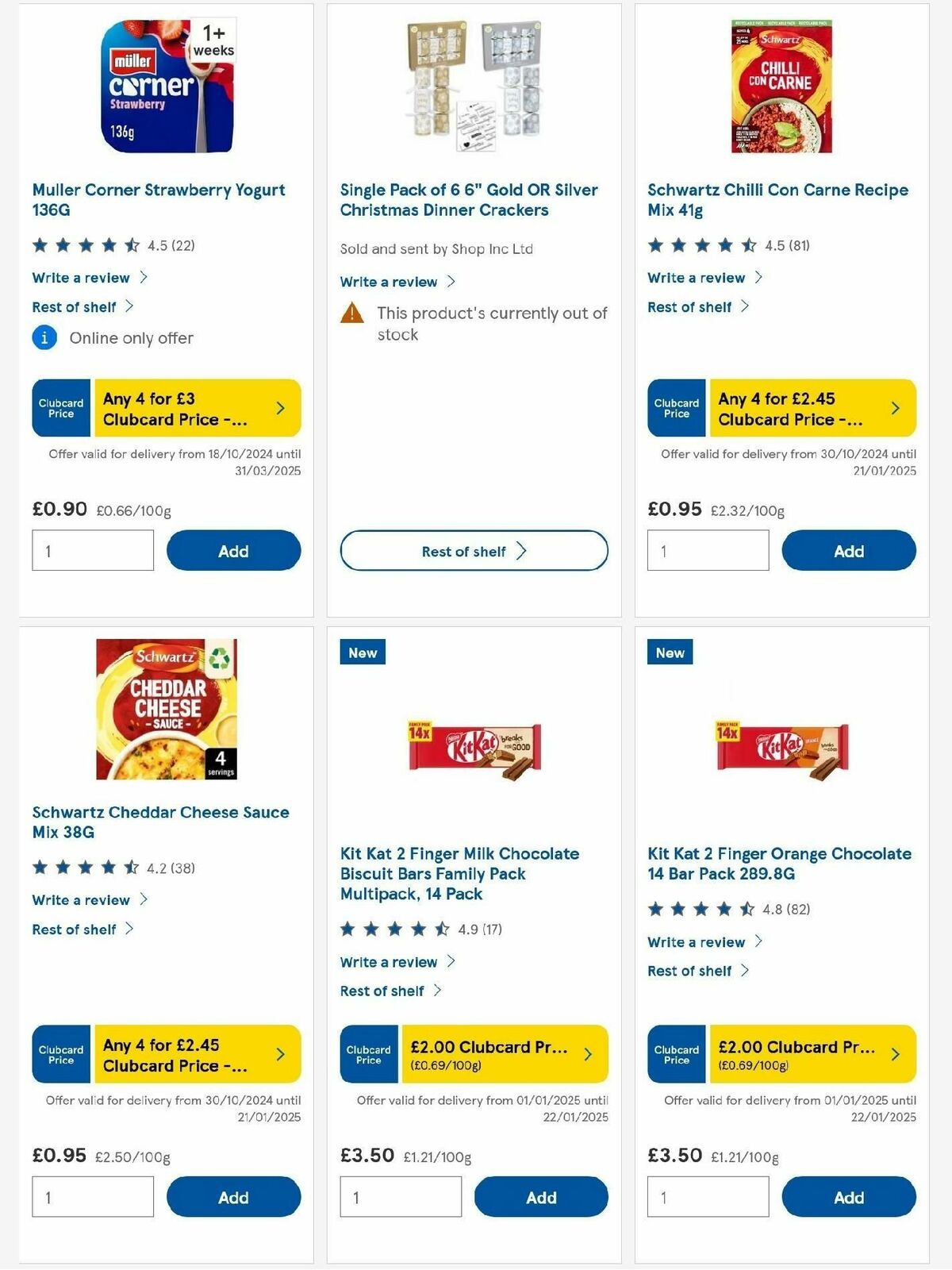 TESCO Offers from 9 January