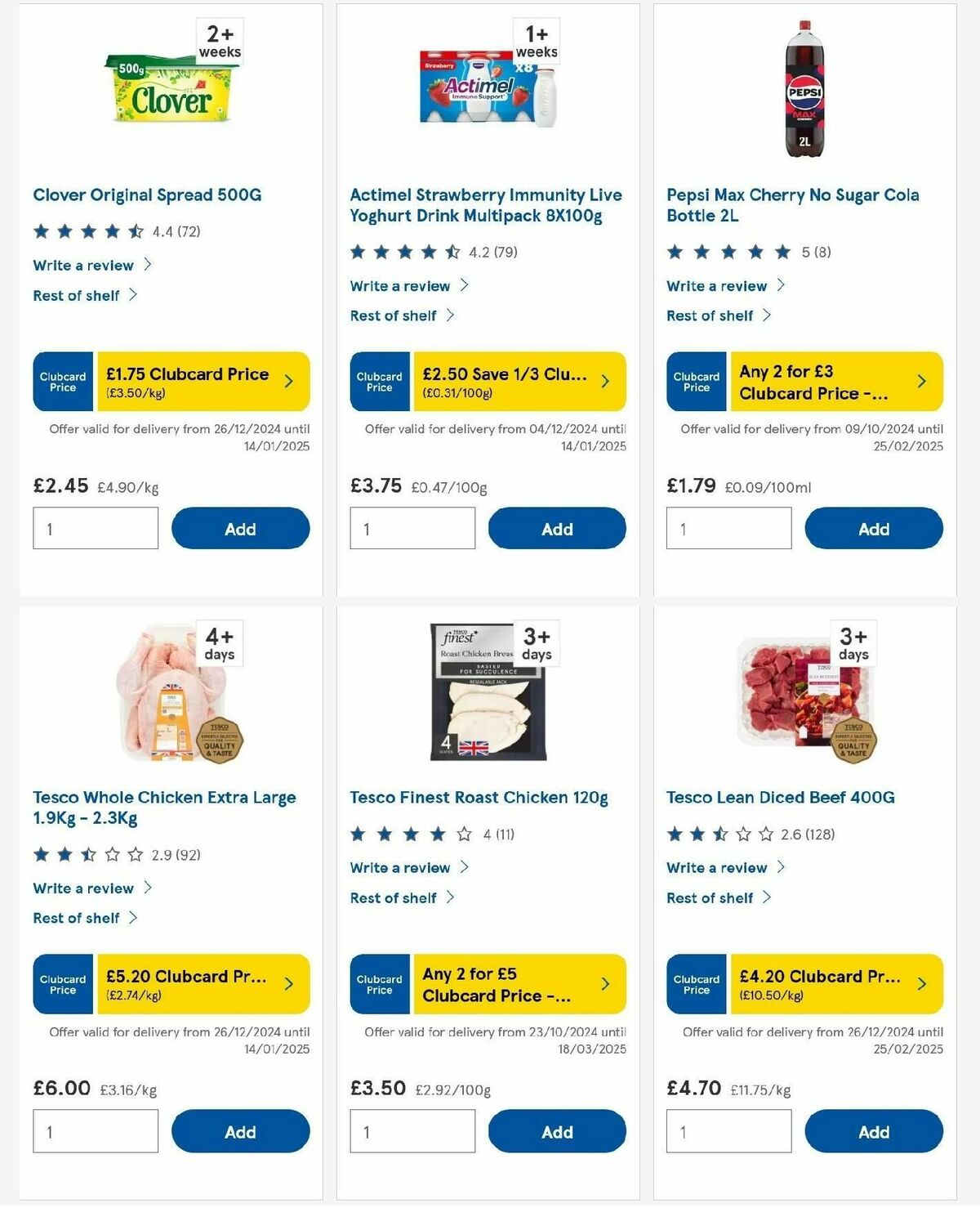 TESCO Offers from 9 January