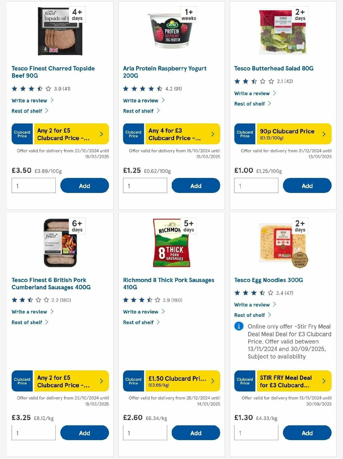 TESCO Offers from 9 January