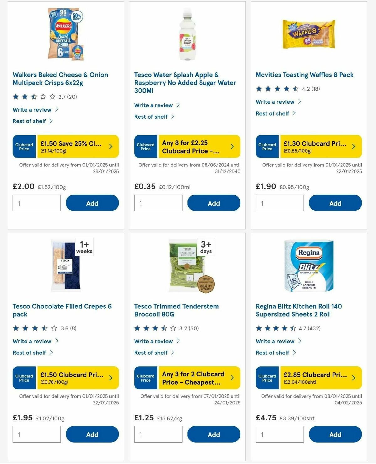 TESCO Offers from 16 January
