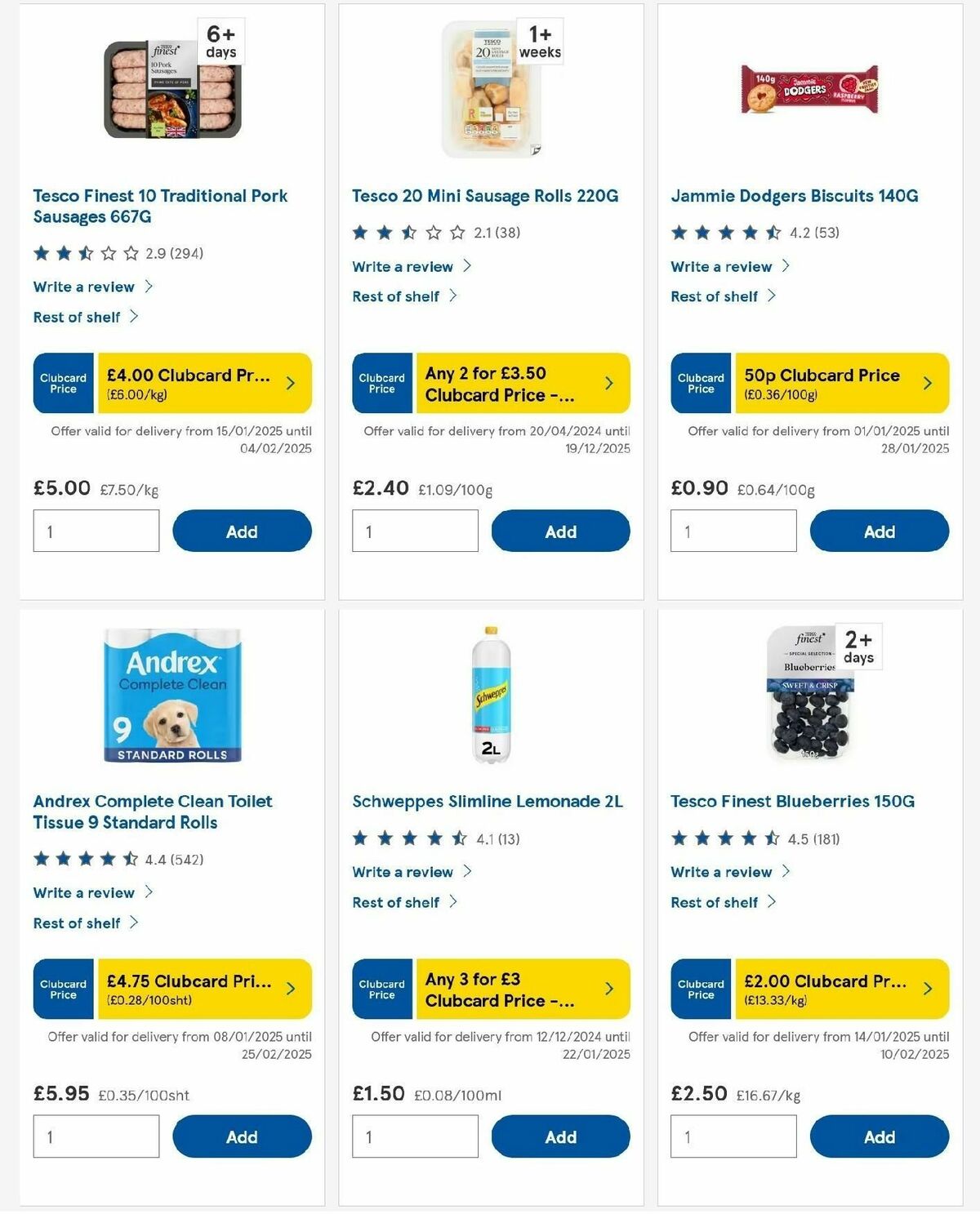 TESCO Offers from 16 January