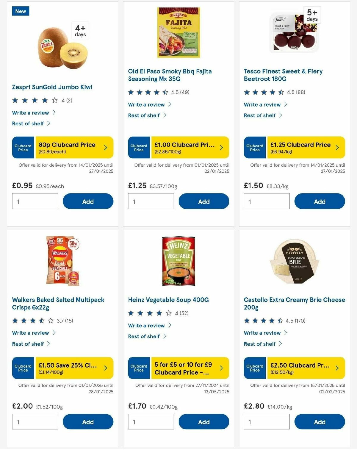 TESCO Offers from 16 January