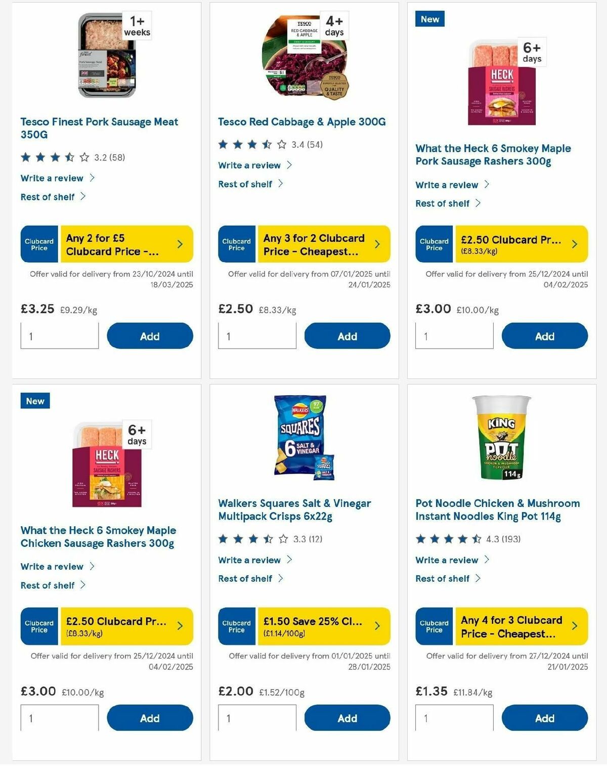 TESCO Offers from 16 January