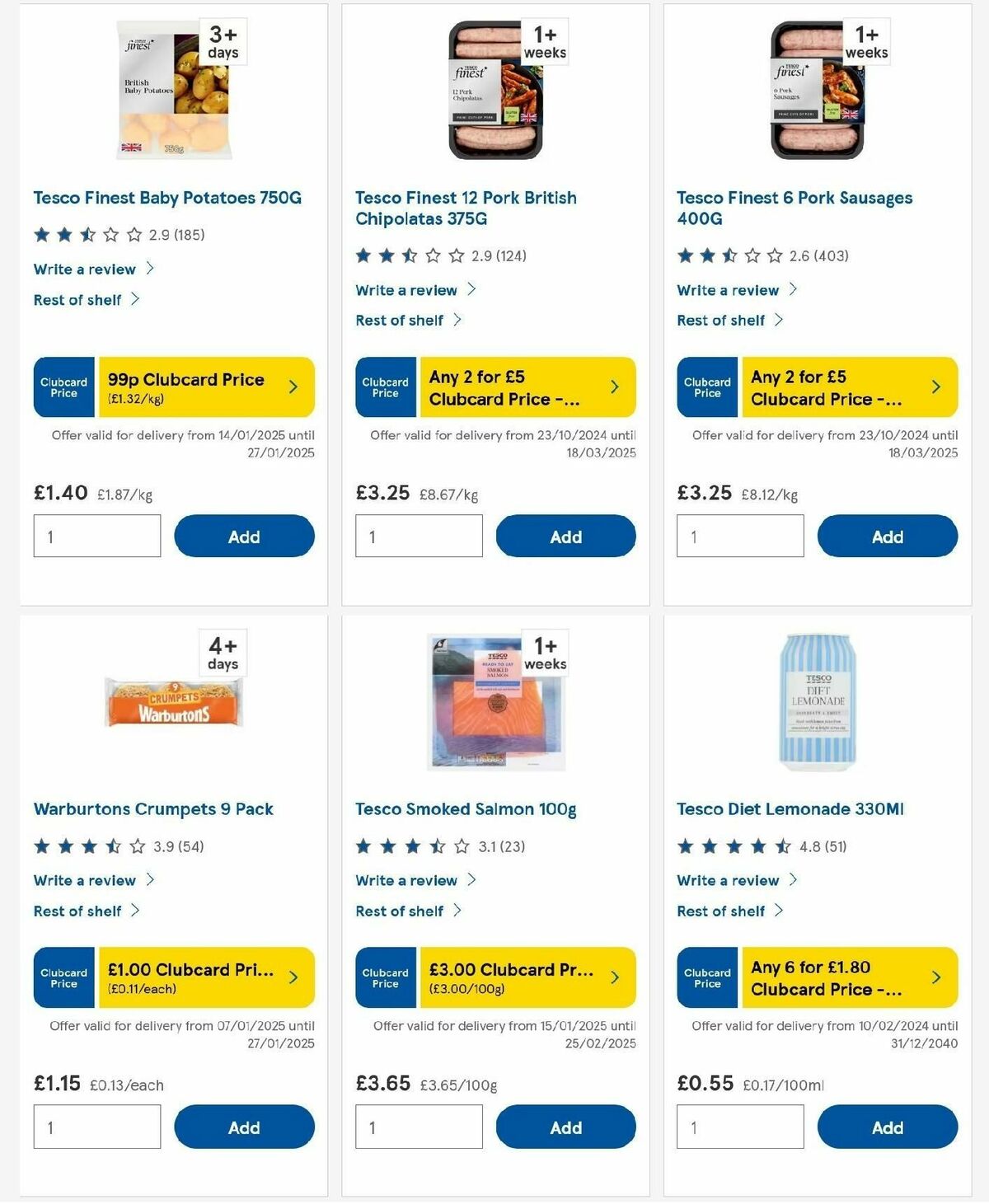 TESCO Offers from 16 January