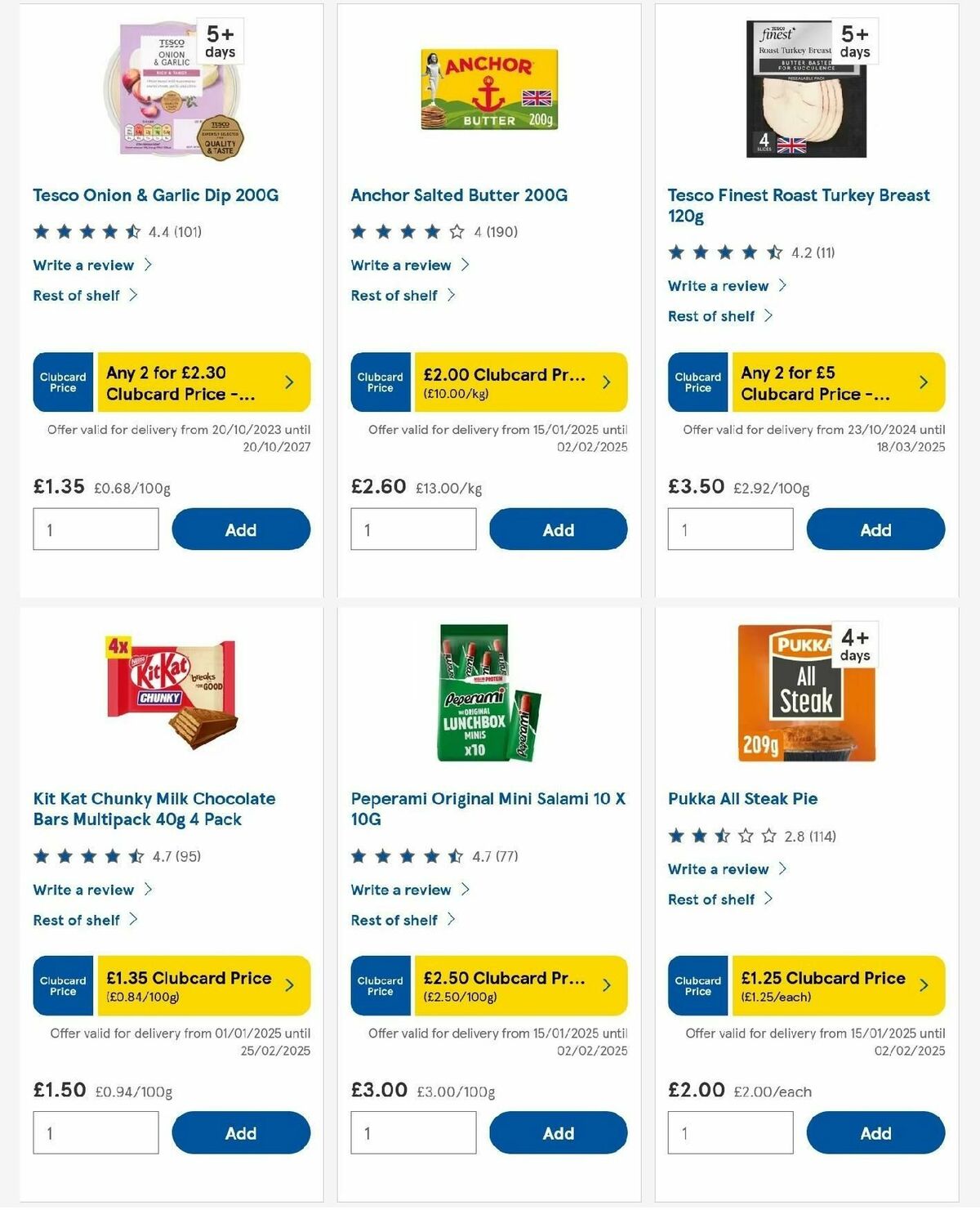 TESCO Offers from 16 January