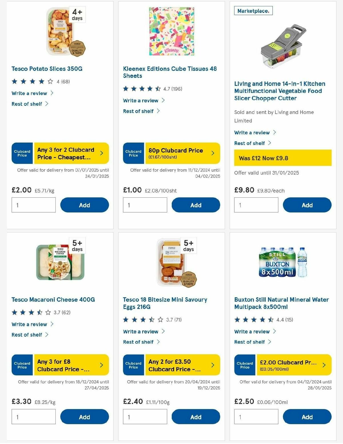 TESCO Offers from 16 January
