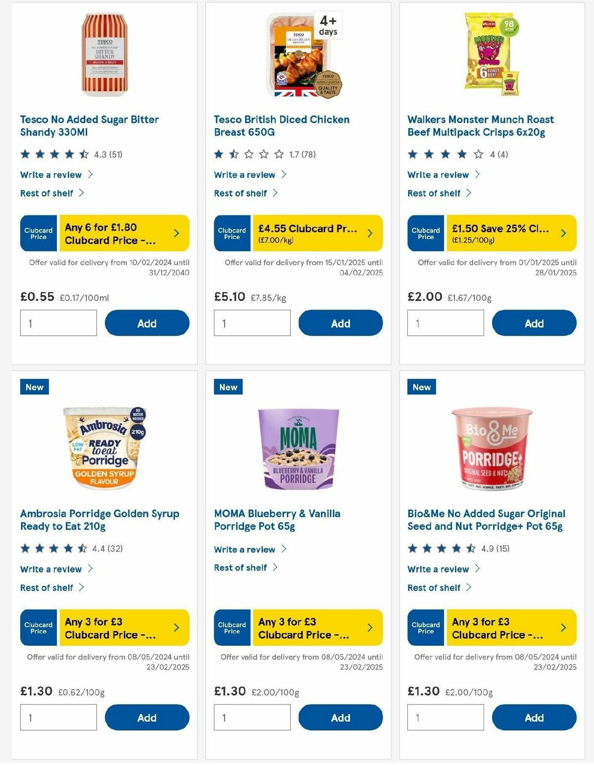 TESCO Offers from 16 January