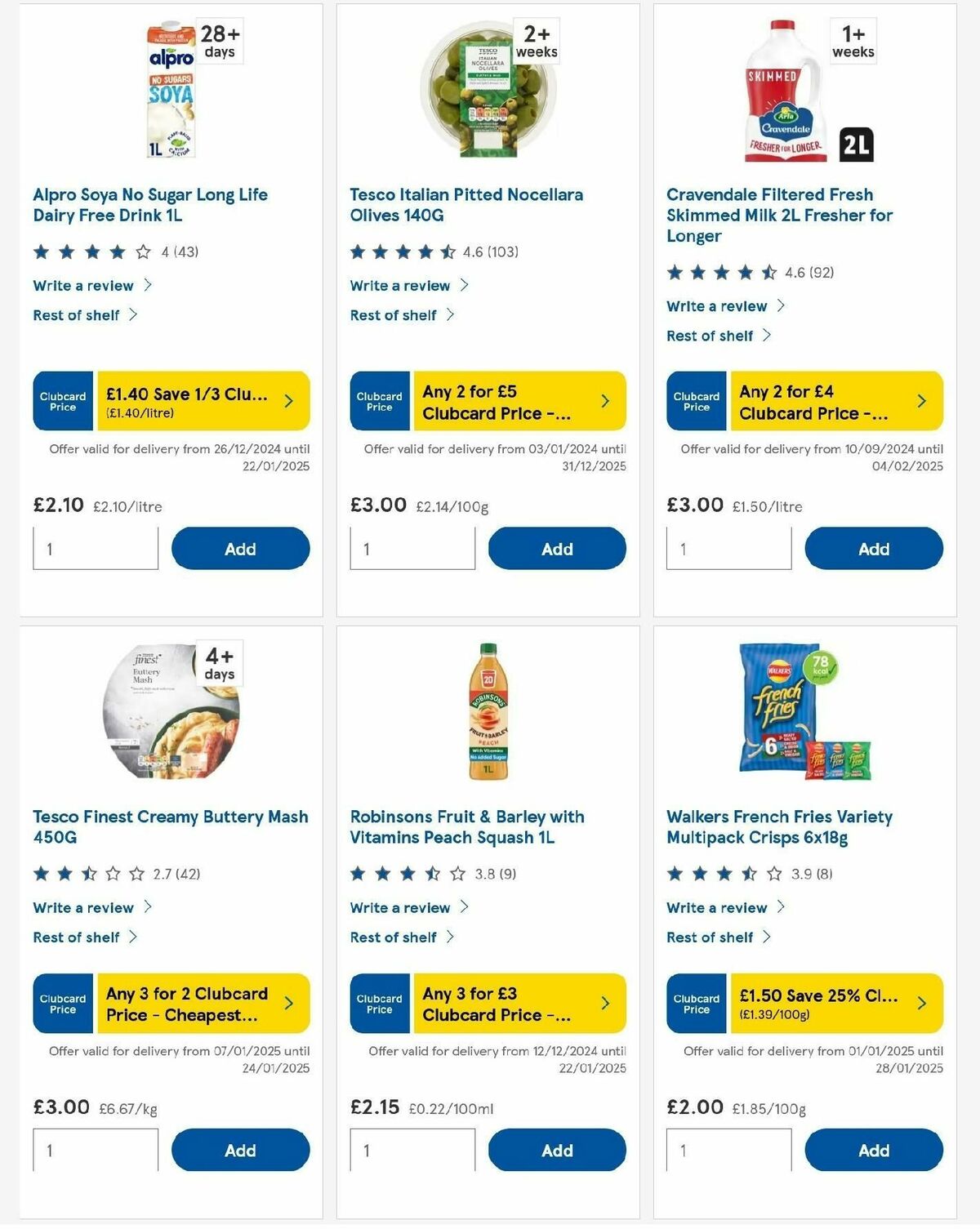 TESCO Offers from 16 January