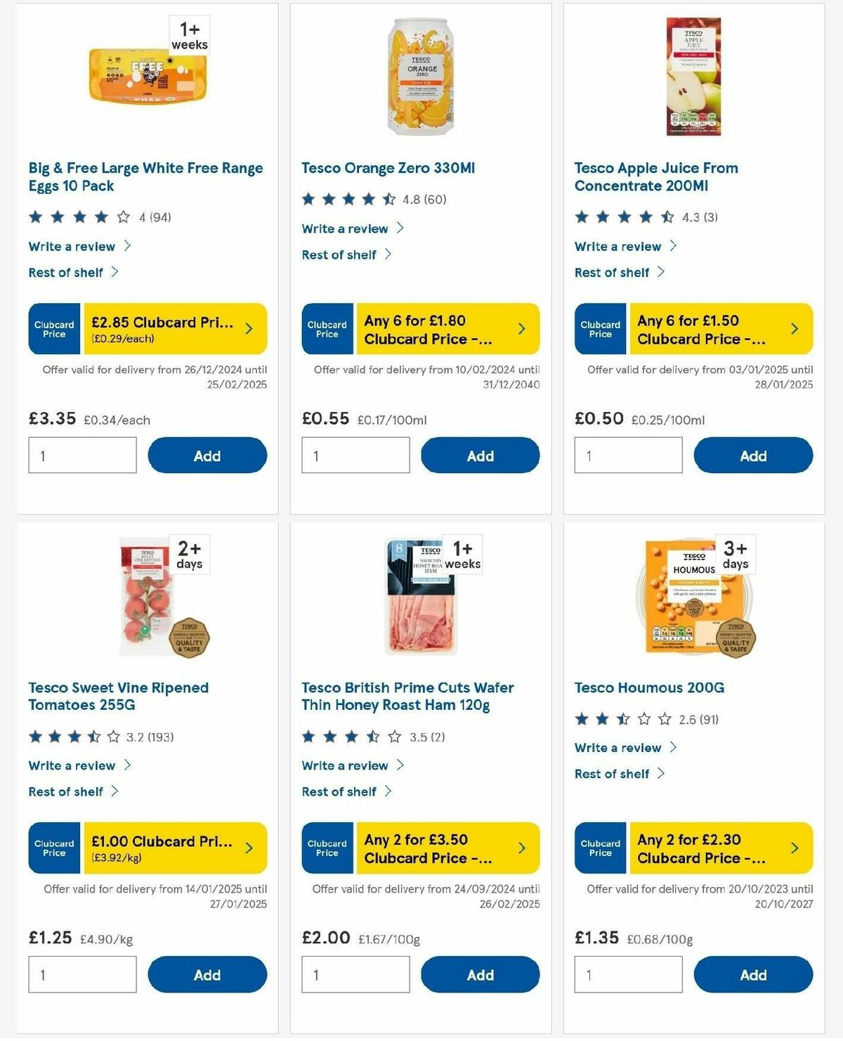 TESCO Offers from 16 January