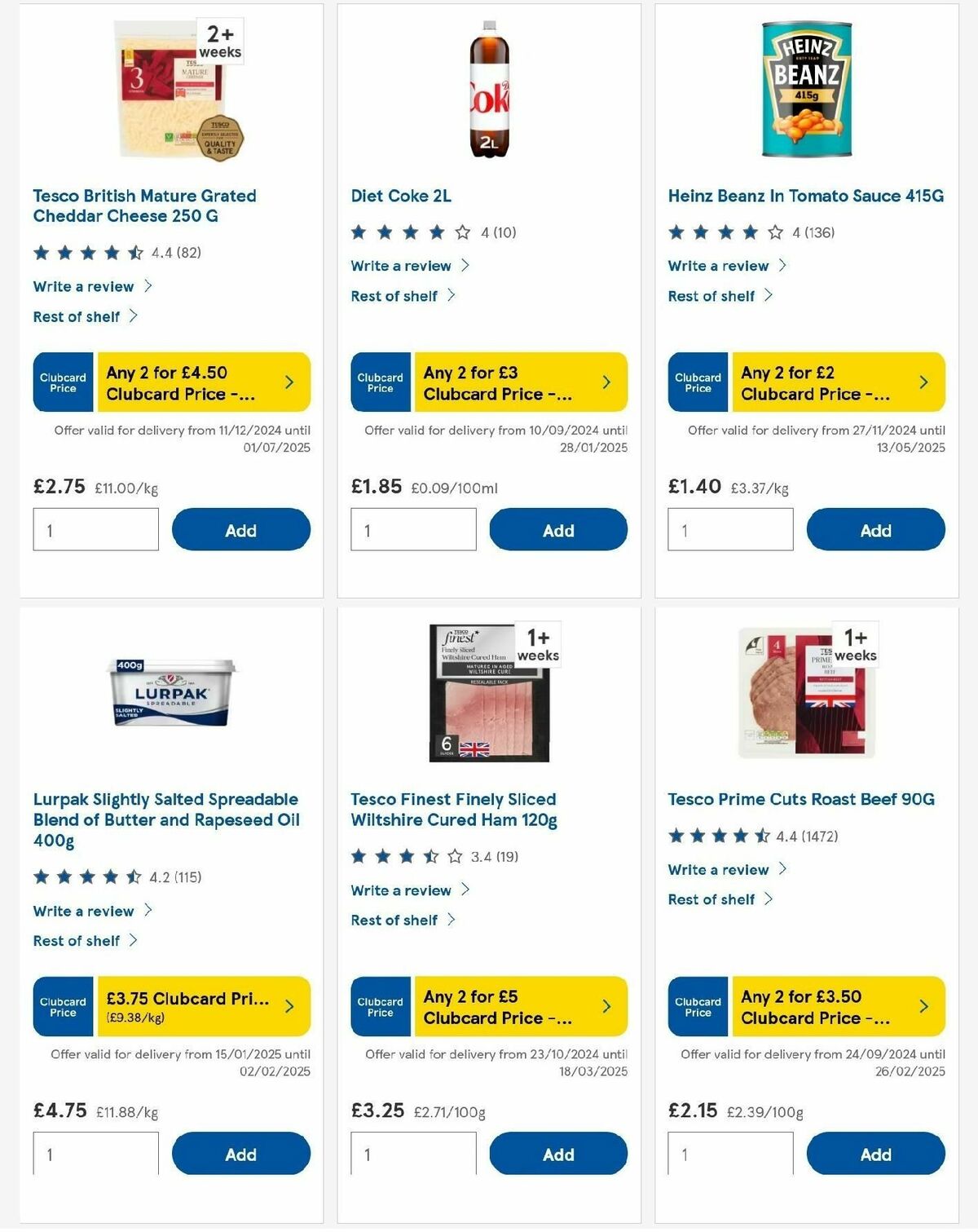 TESCO Offers from 16 January