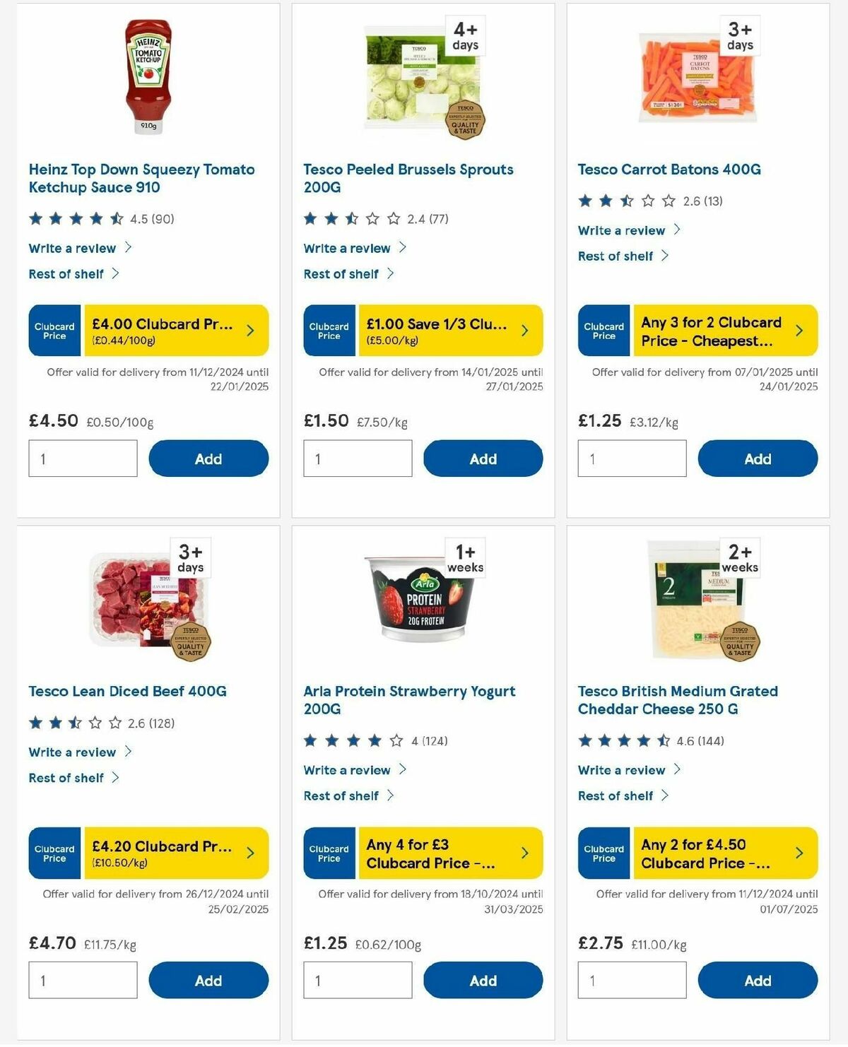 TESCO Offers from 16 January