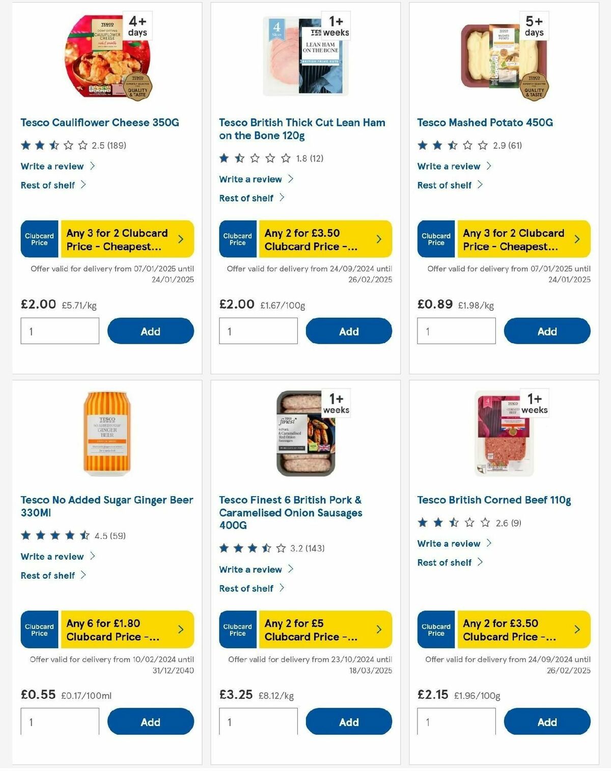 TESCO Offers from 16 January