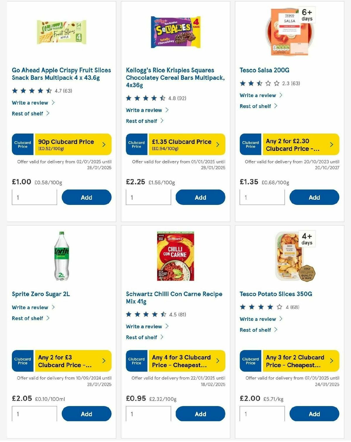 TESCO Offers from 23 January