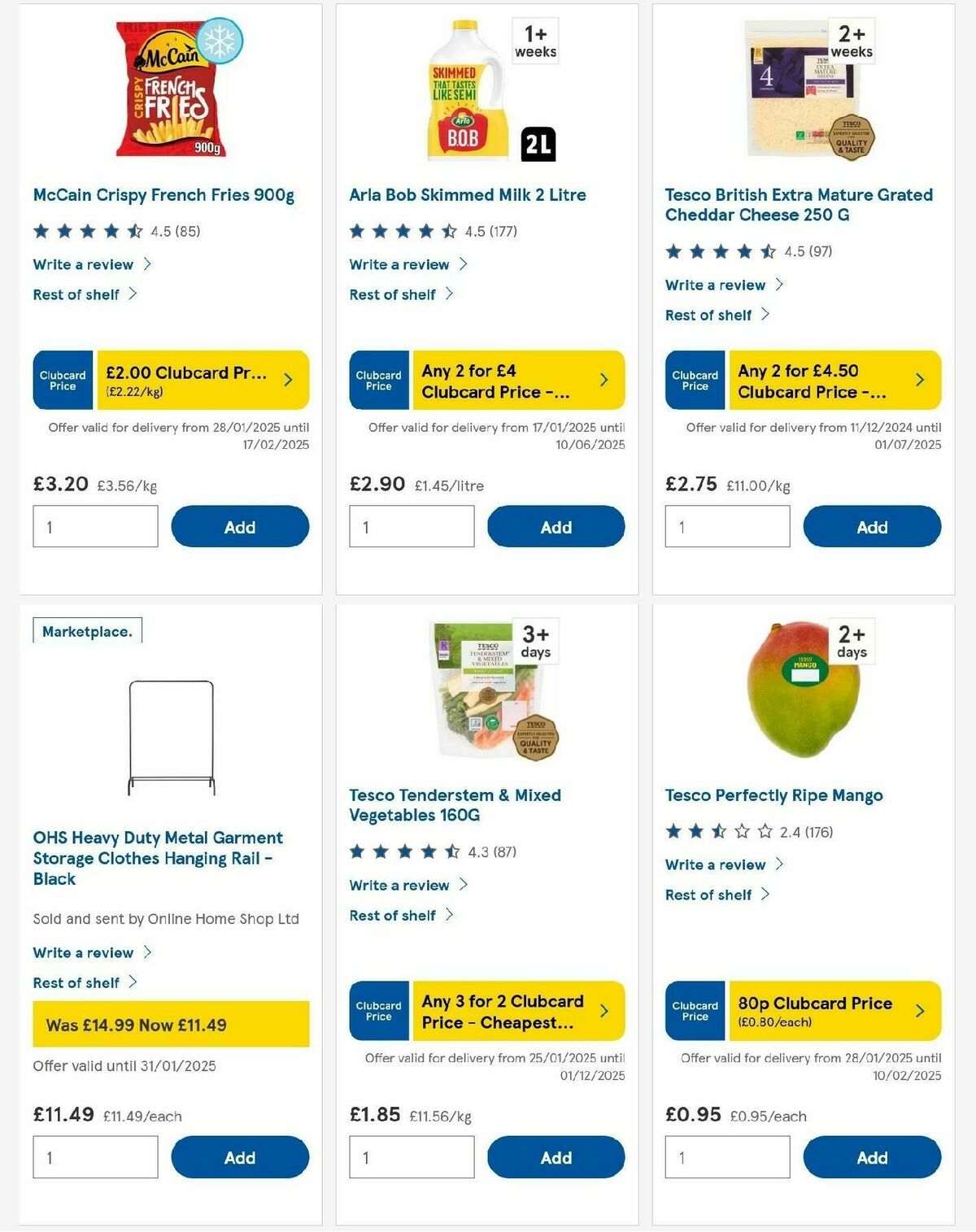 TESCO Offers from 30 January