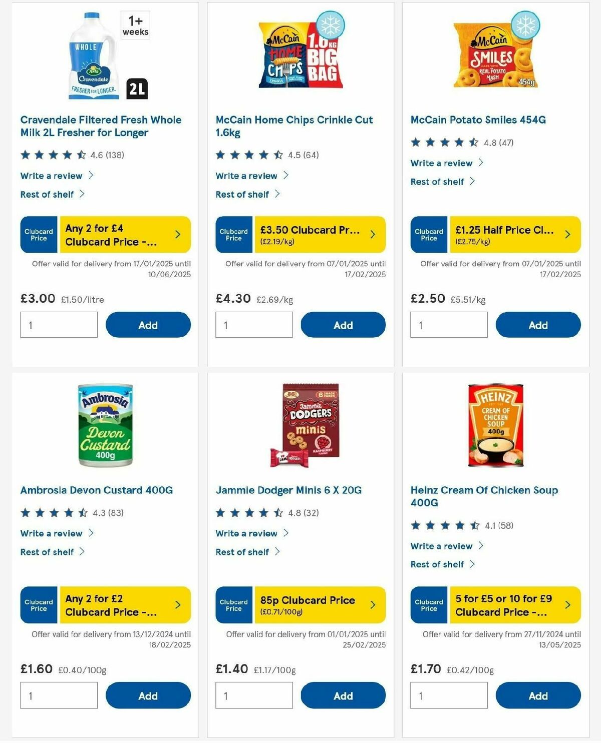TESCO Offers from 30 January
